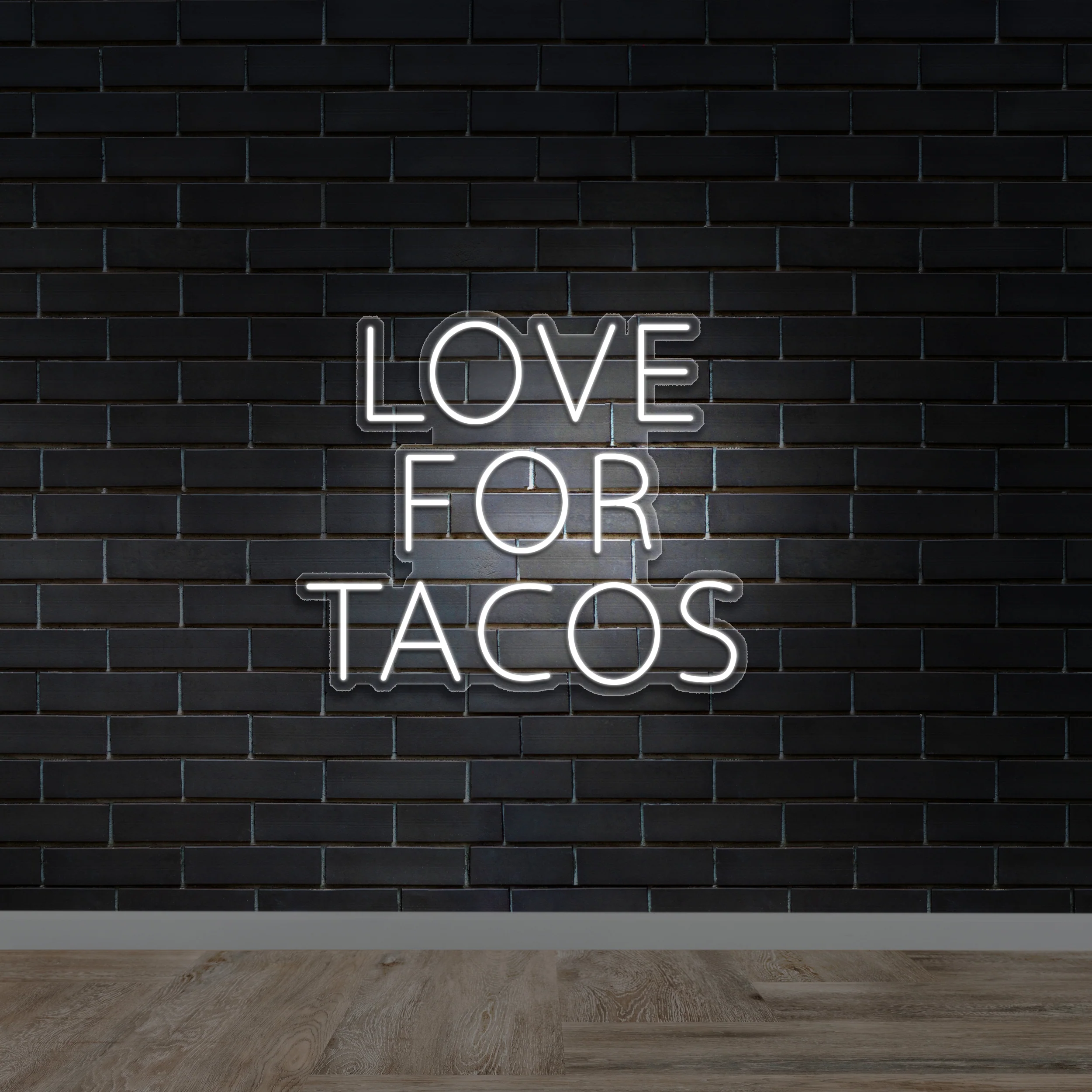 LOVE FOR TACOS - Premium Neon Artwork