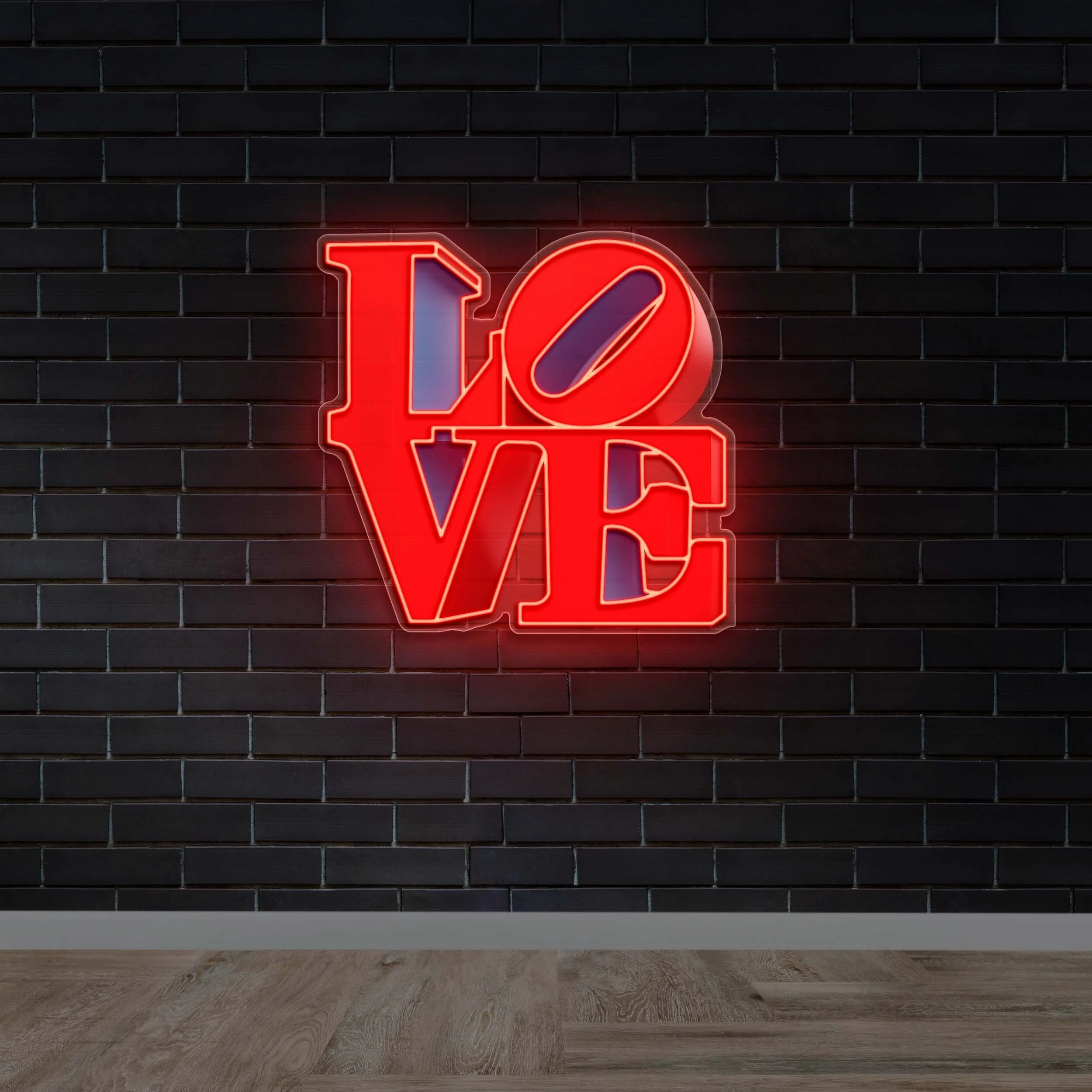 Love Stacked Letter – Premium Neon Artwork