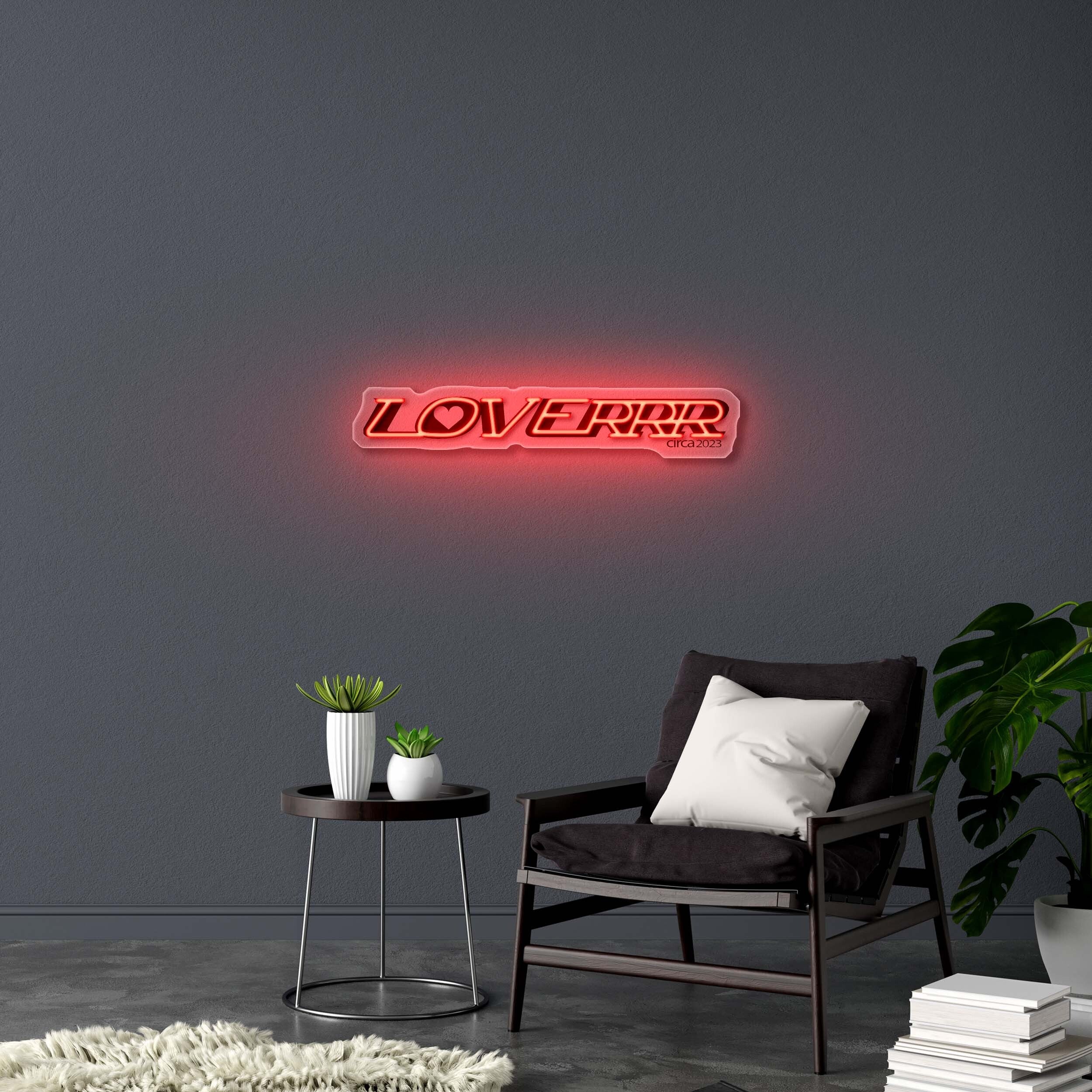 LOVERRR - Premium Neon Artwork