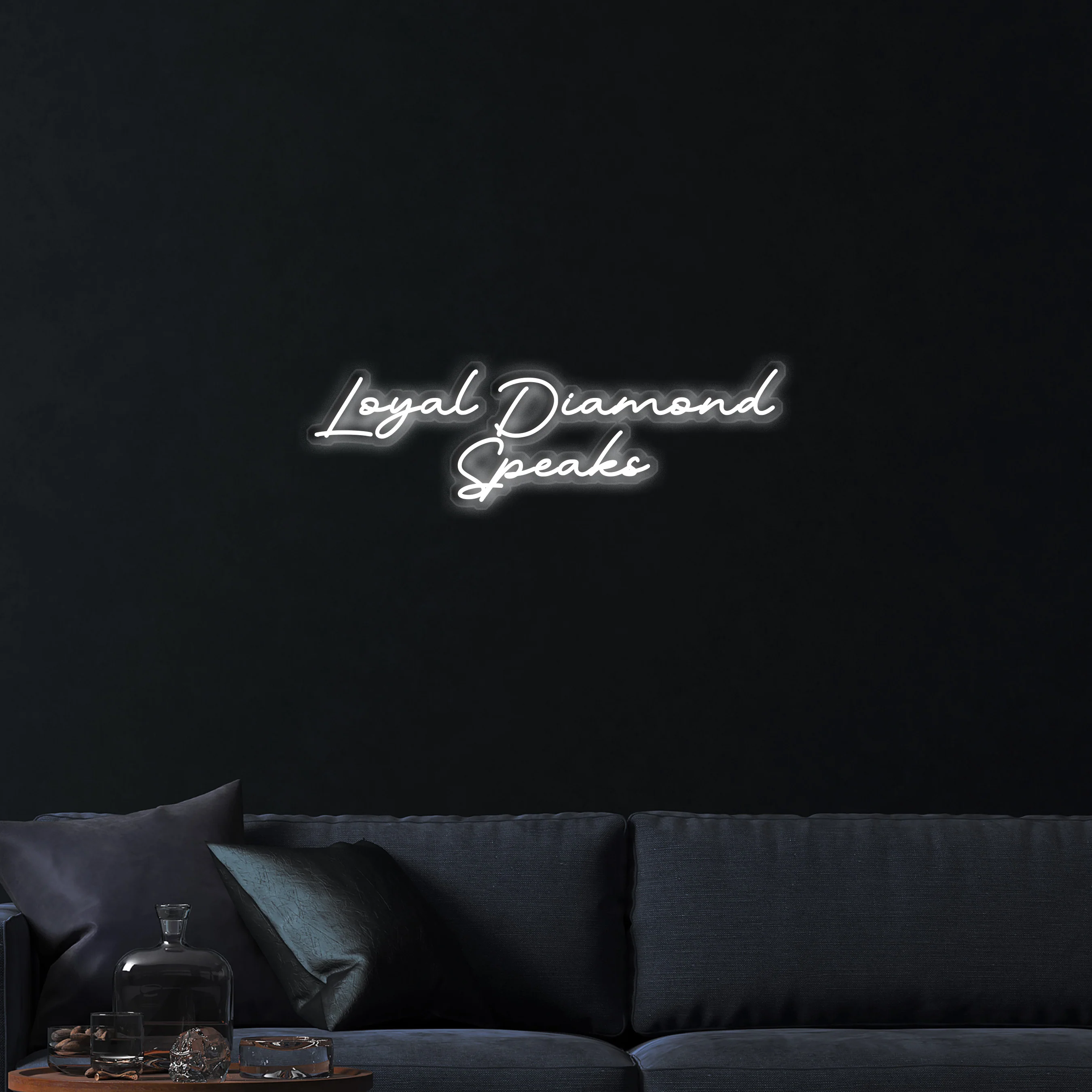 Loyal Diamond Speaks – Premium Neon Artwork