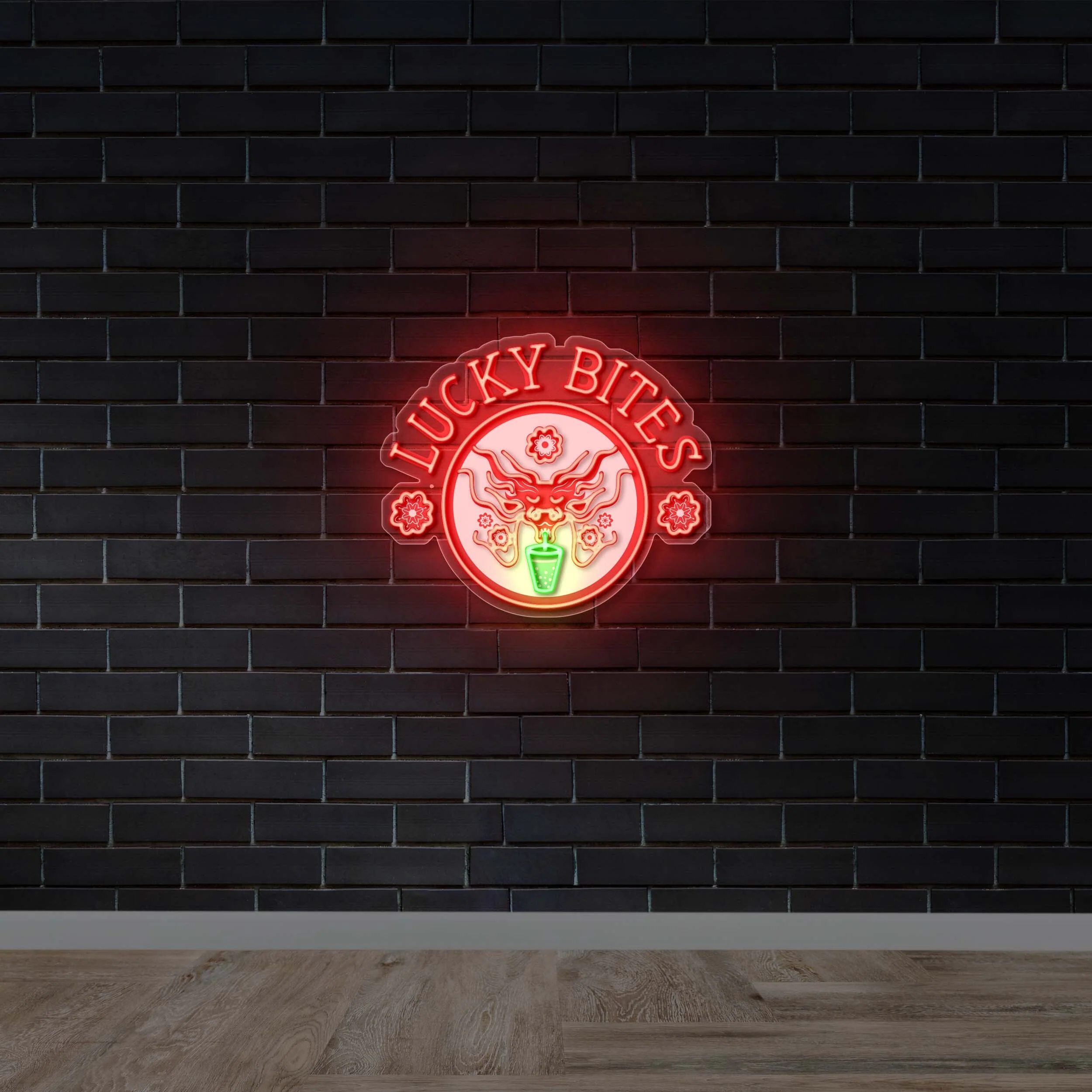 LUCKY BITES - Premium Neon Artwork