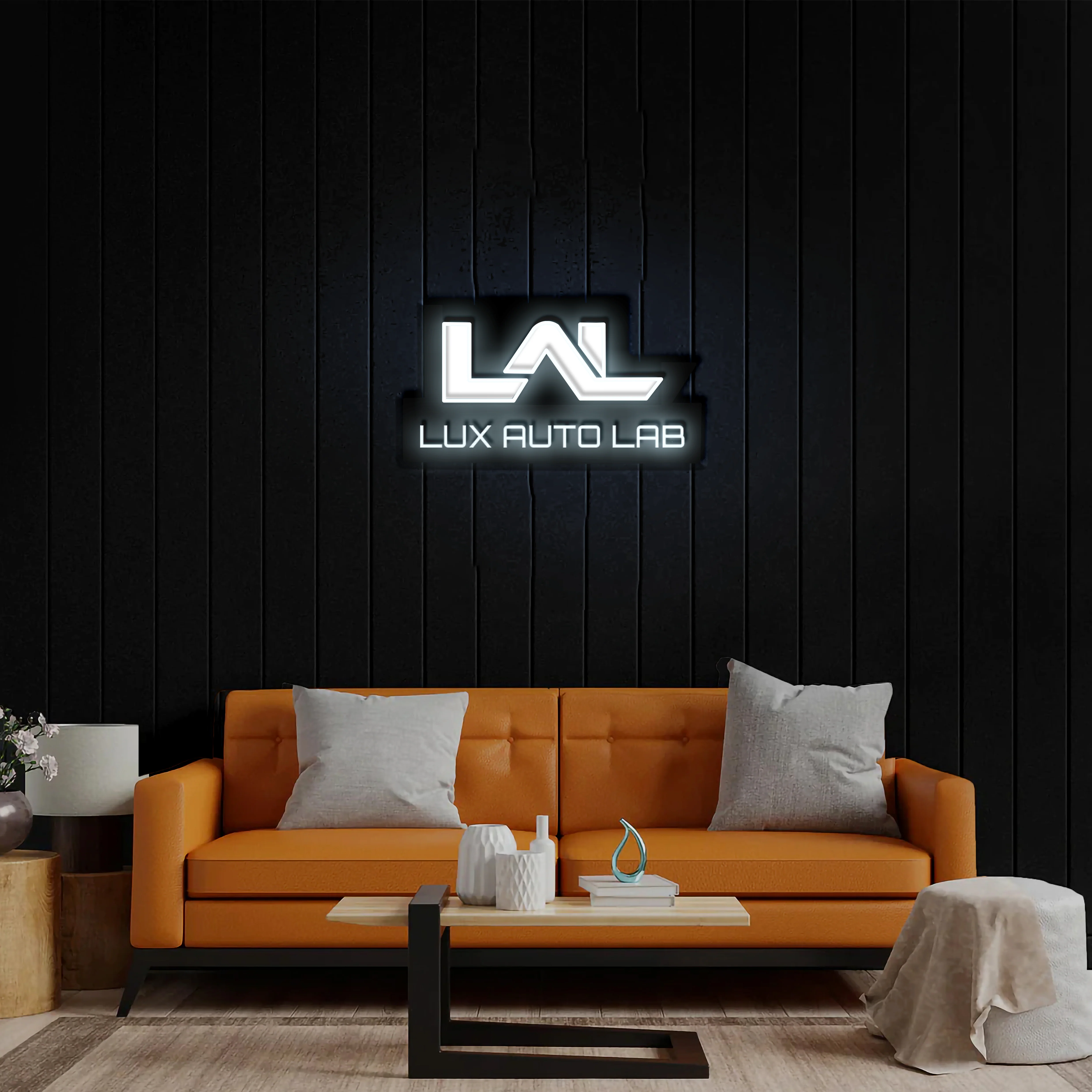 Lux Auto Lab - Premium Neon Artwork