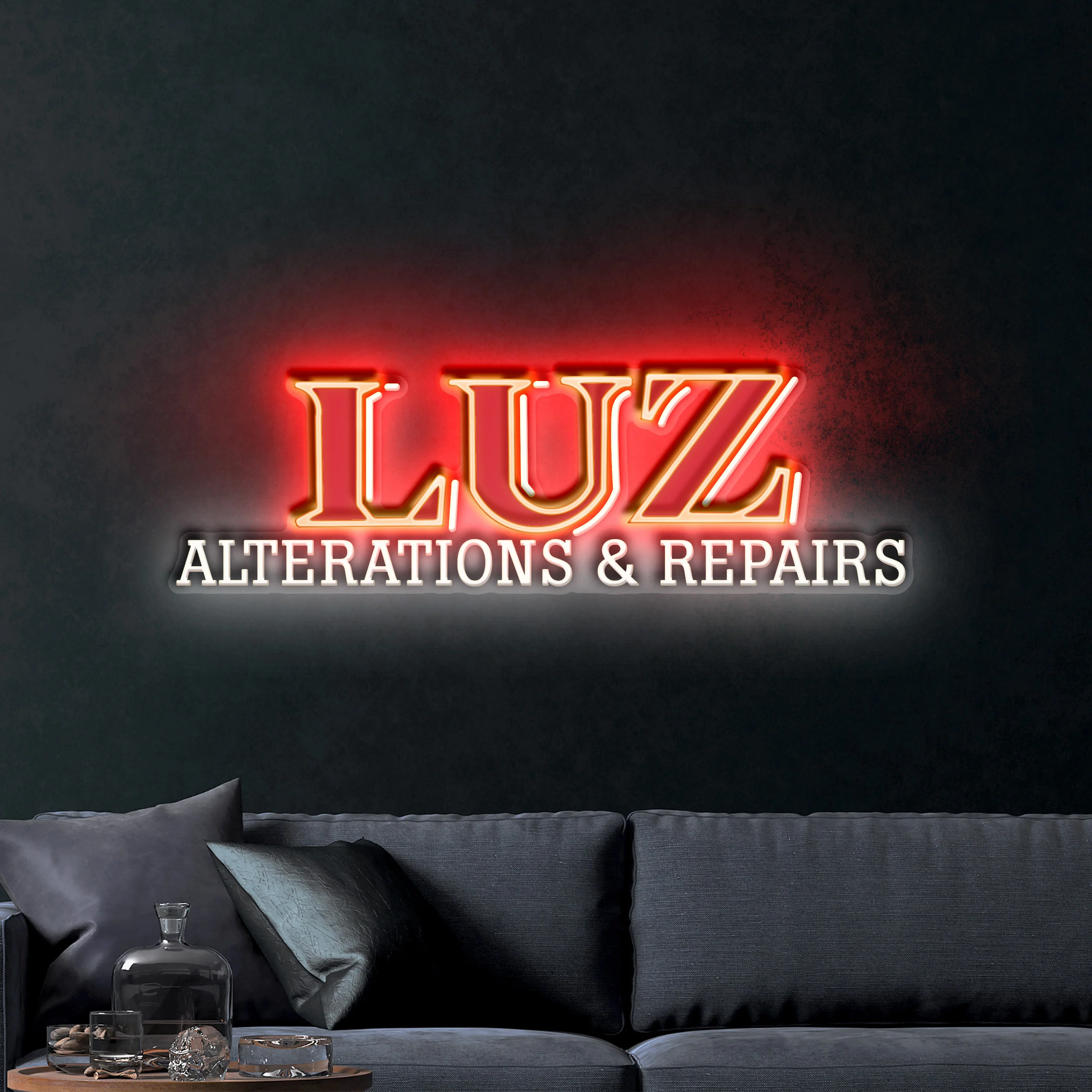 Luz Alterations & Repairs (text only) – Premium Neon Artwork