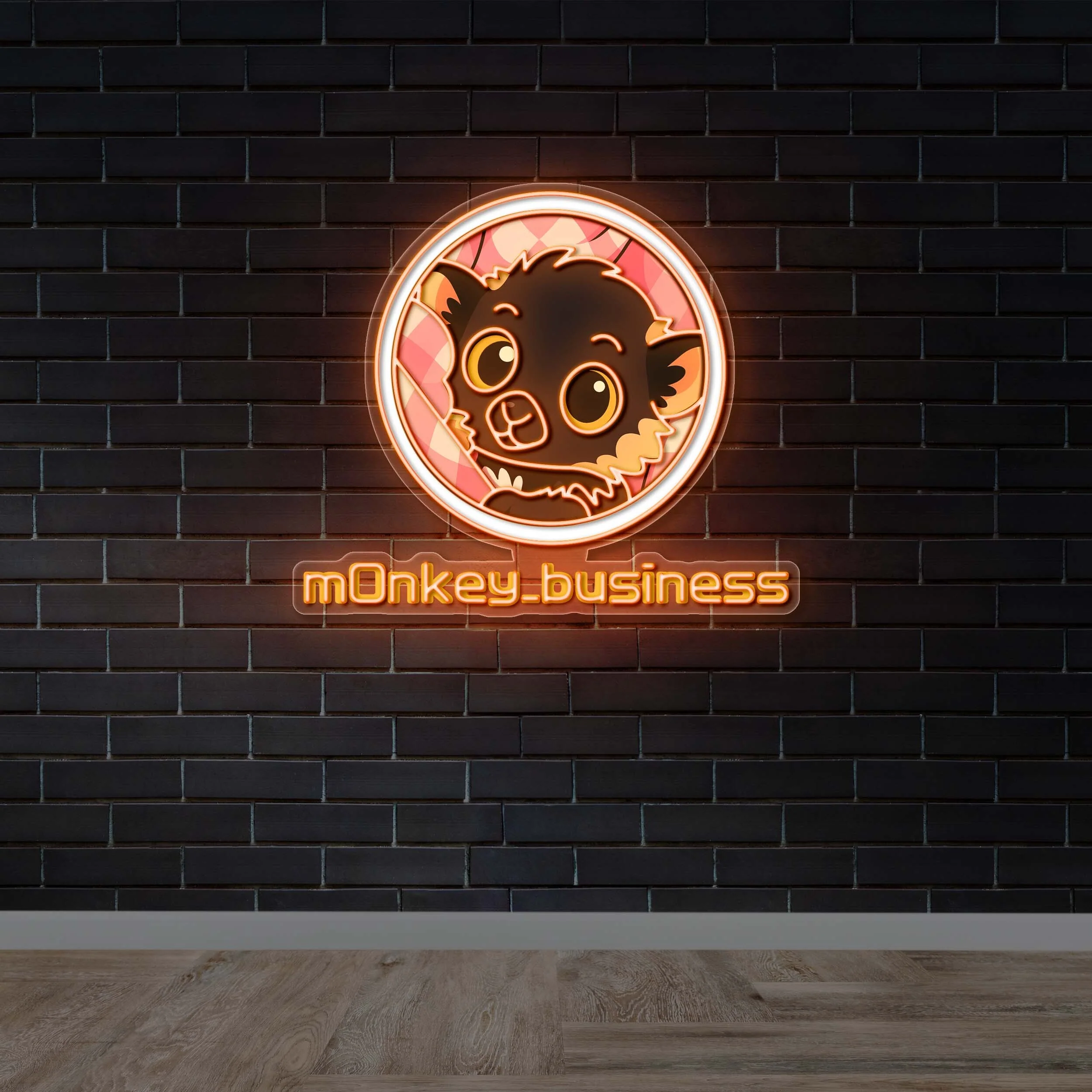 m0nkey.business - Premium Neon Artwork