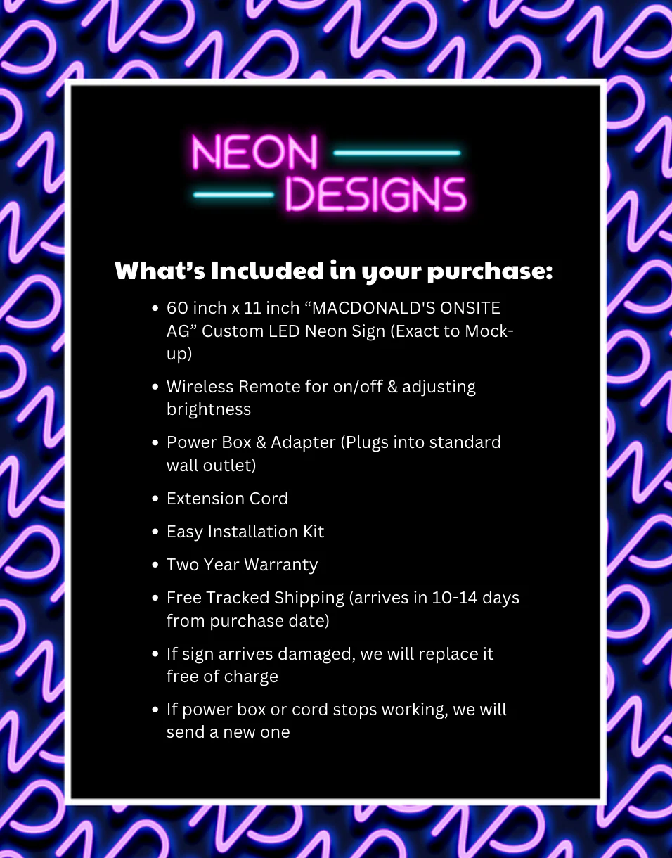 MACDONALD'S ONSITE AG - Premium Neon Artwork - Image 2