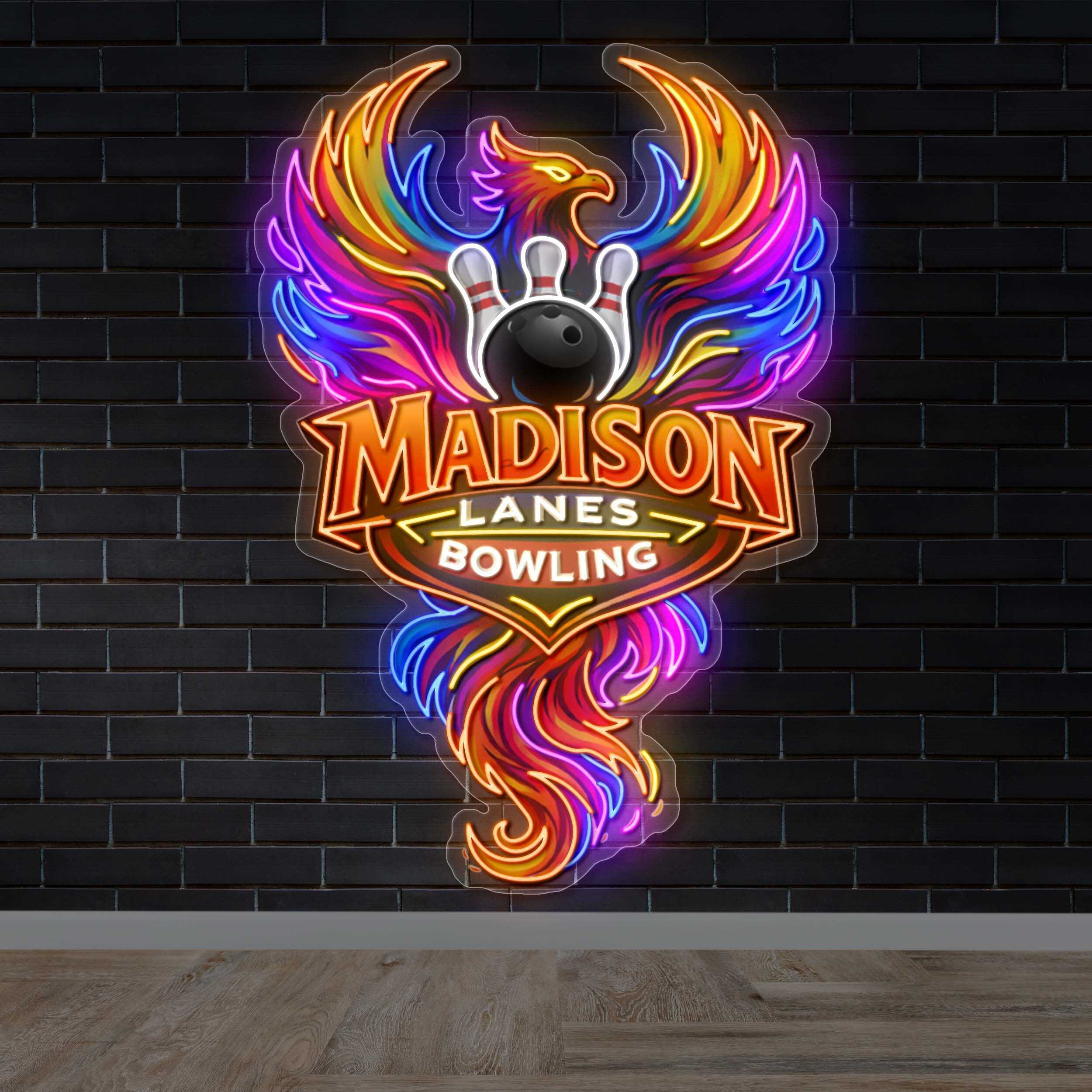 MADISON LANES BOWLING - Premium Neon Artwork