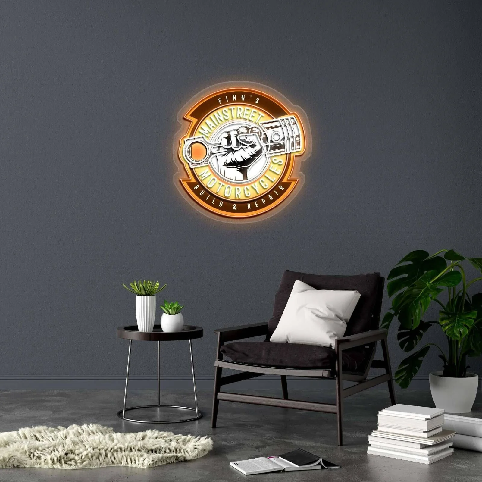 MAINSTREET MOTORCYCLES - Premium Neon Artwork