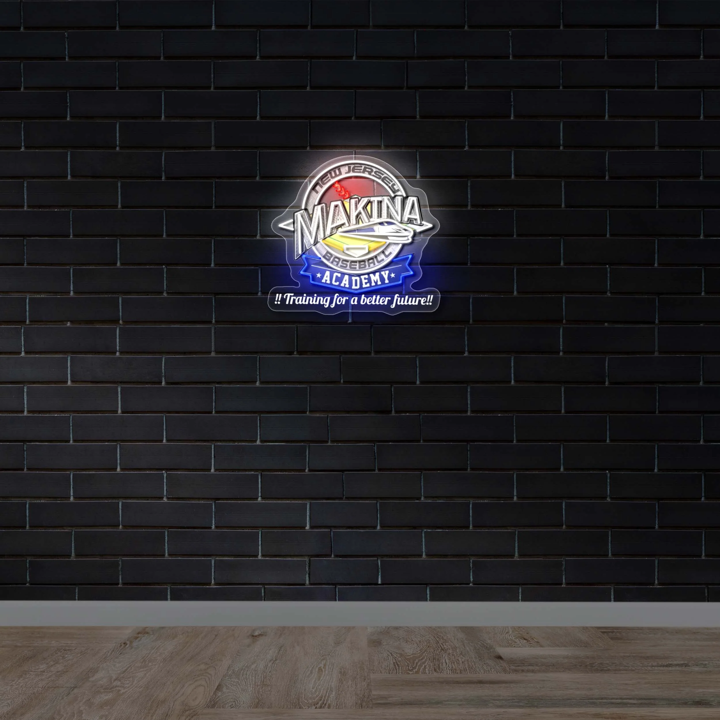 Makina Baseball Academy - Premium Neon Artwork