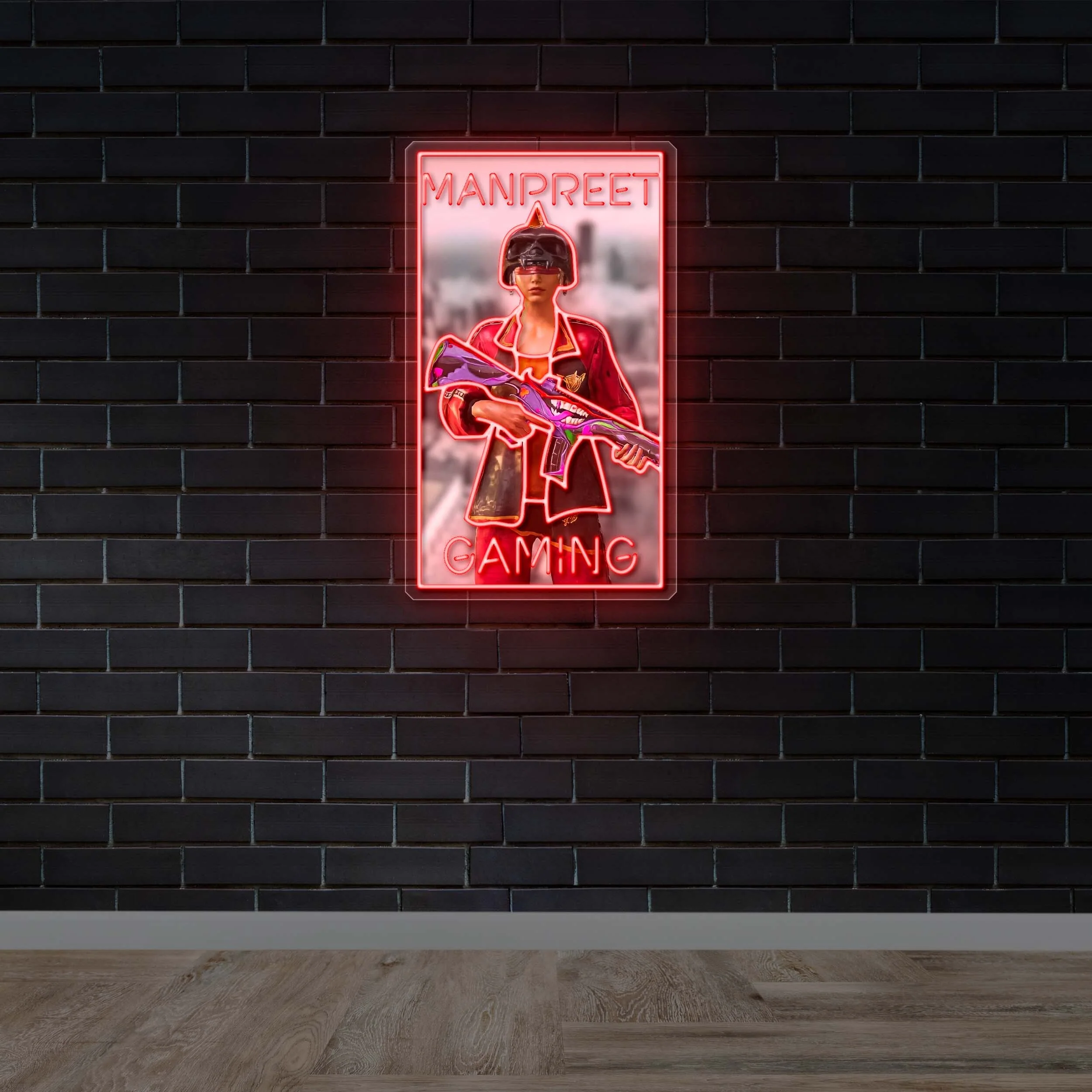 MANPREET GAMING - Premium Neon Artwork