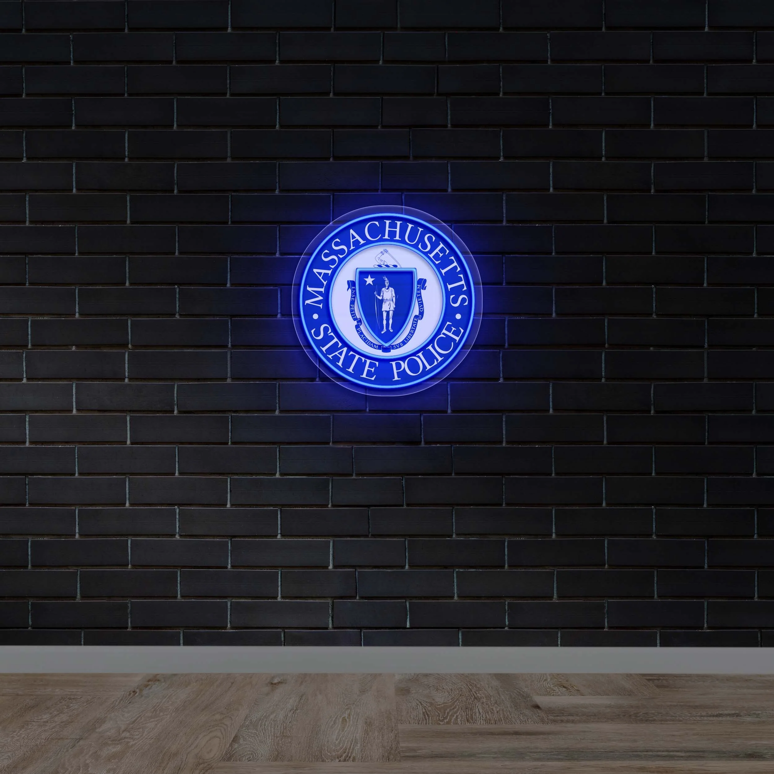 MASSACHUSETTS STATE POLICE - Premium Neon Artwork