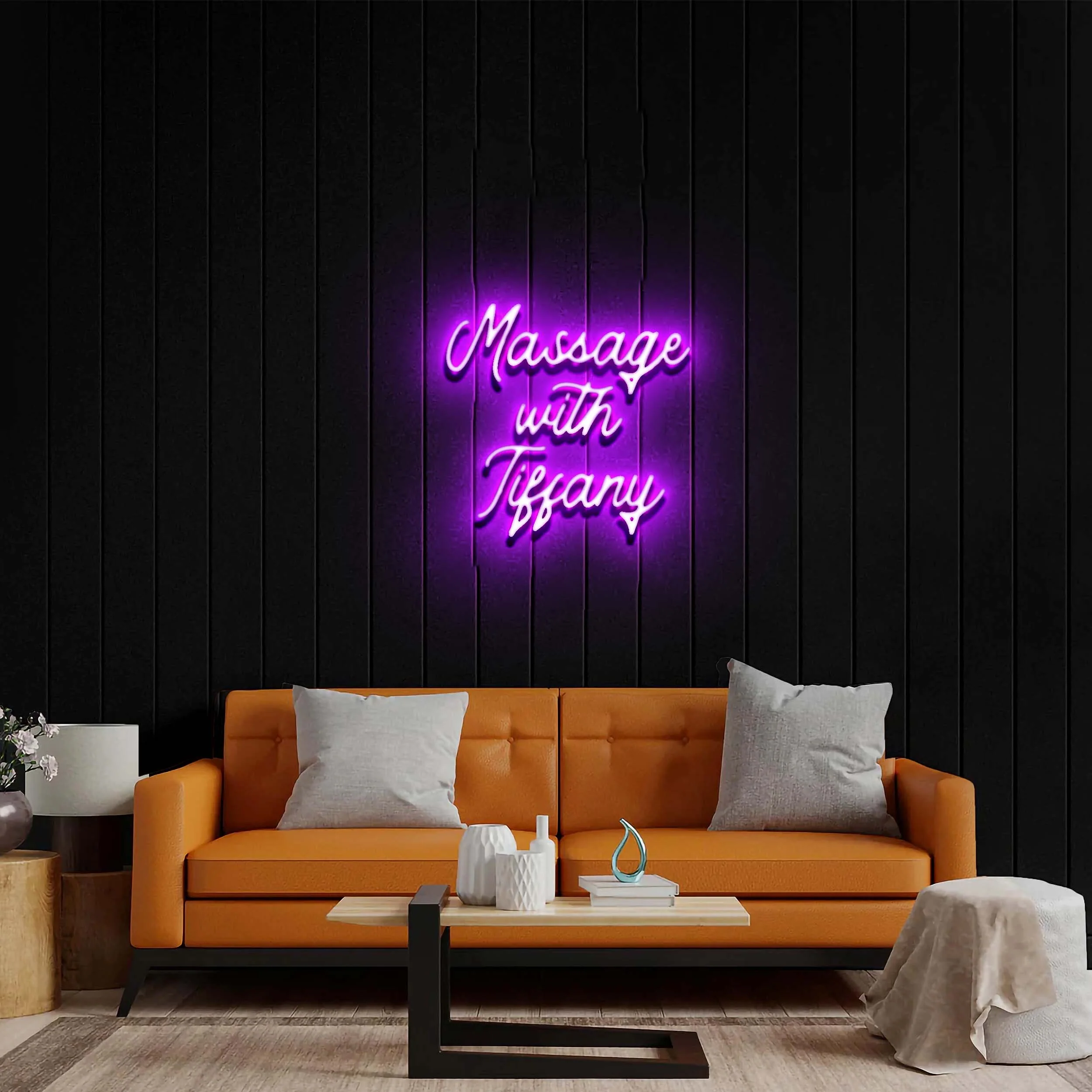 Massage with Tiffany - Premium Neon Artwork