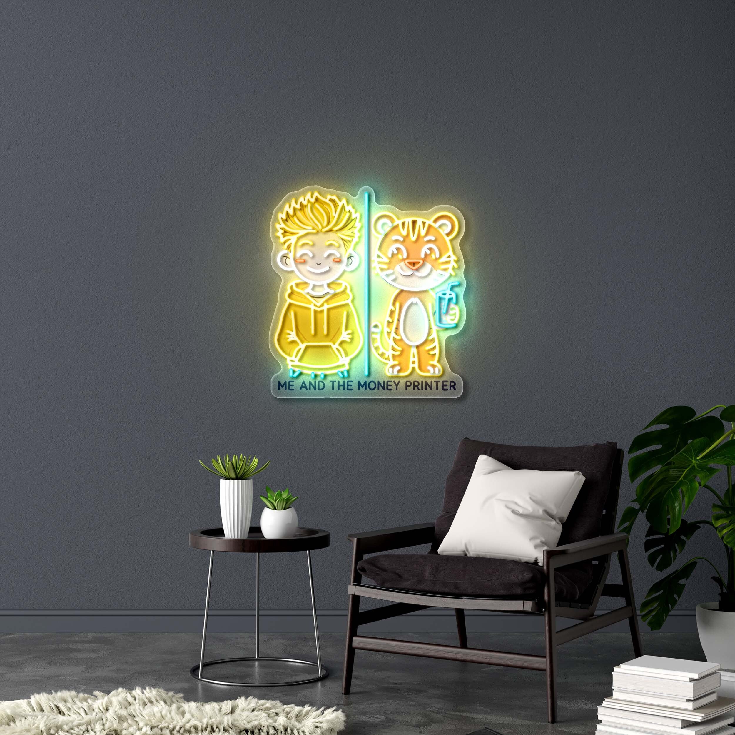 ME AND THE MONEY PRINTER - Premium Neon Artwork