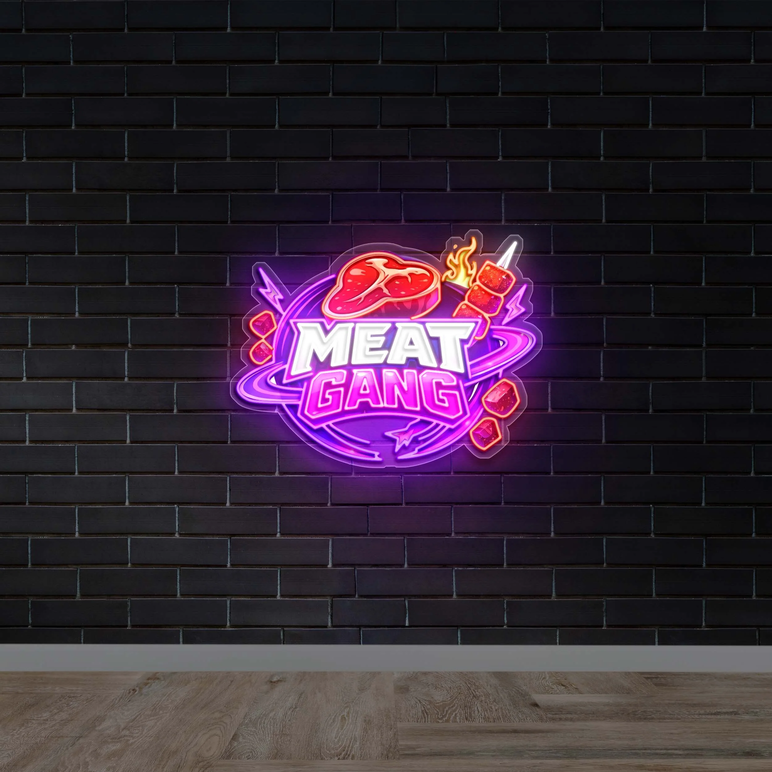 MEAT GANG - Premium Neon Artwork