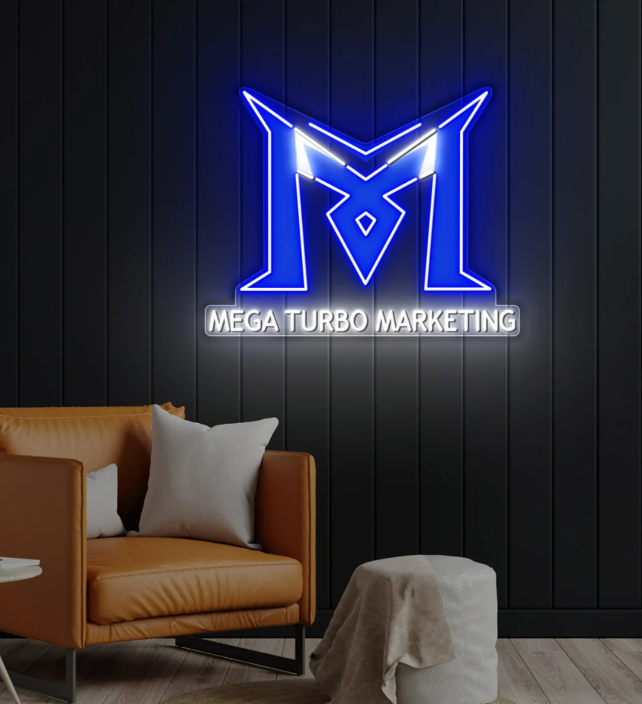 MEGA TURBO MARKETING - Premium Neon Artwork
