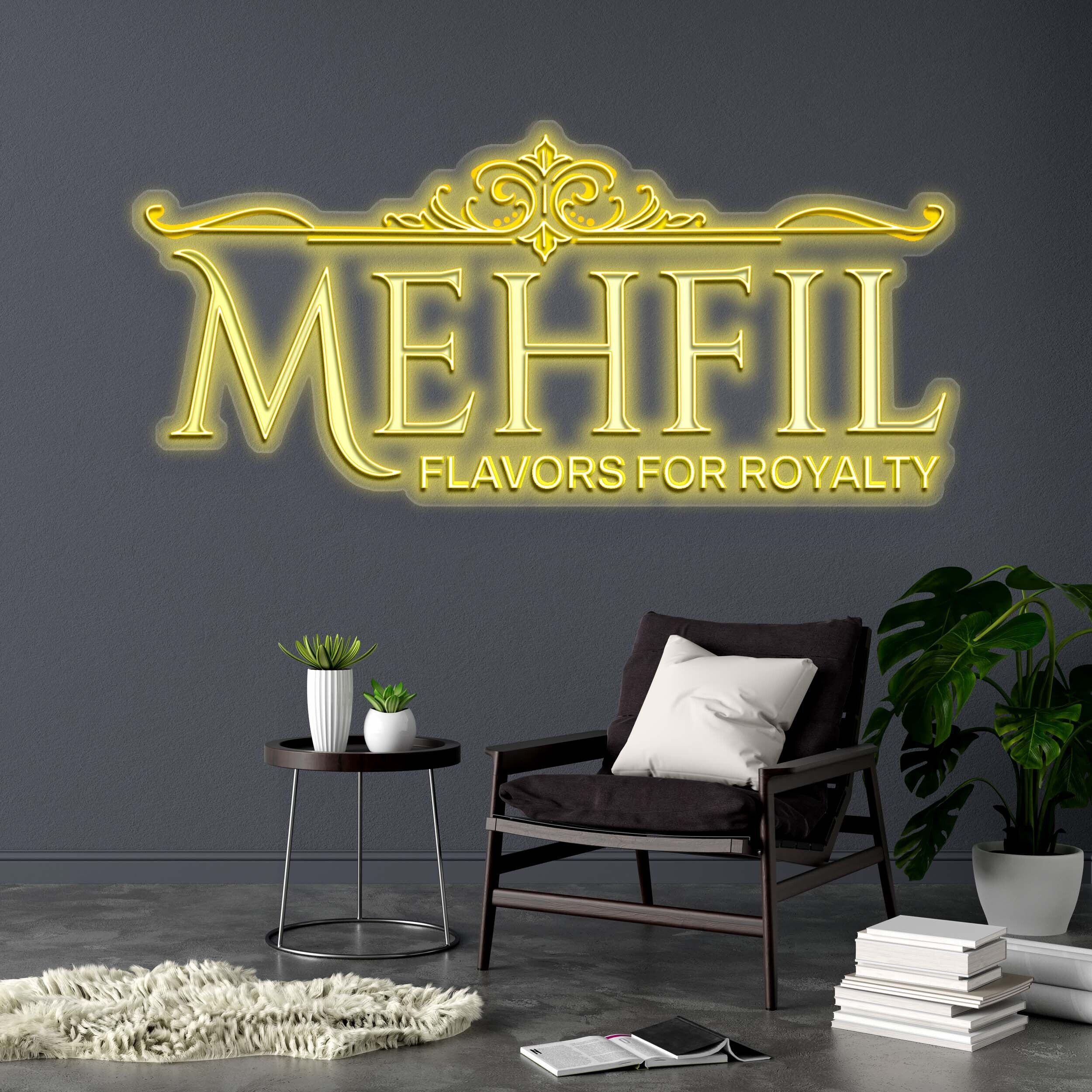 MEHFIL (version 2) - Premium Neon Artwork