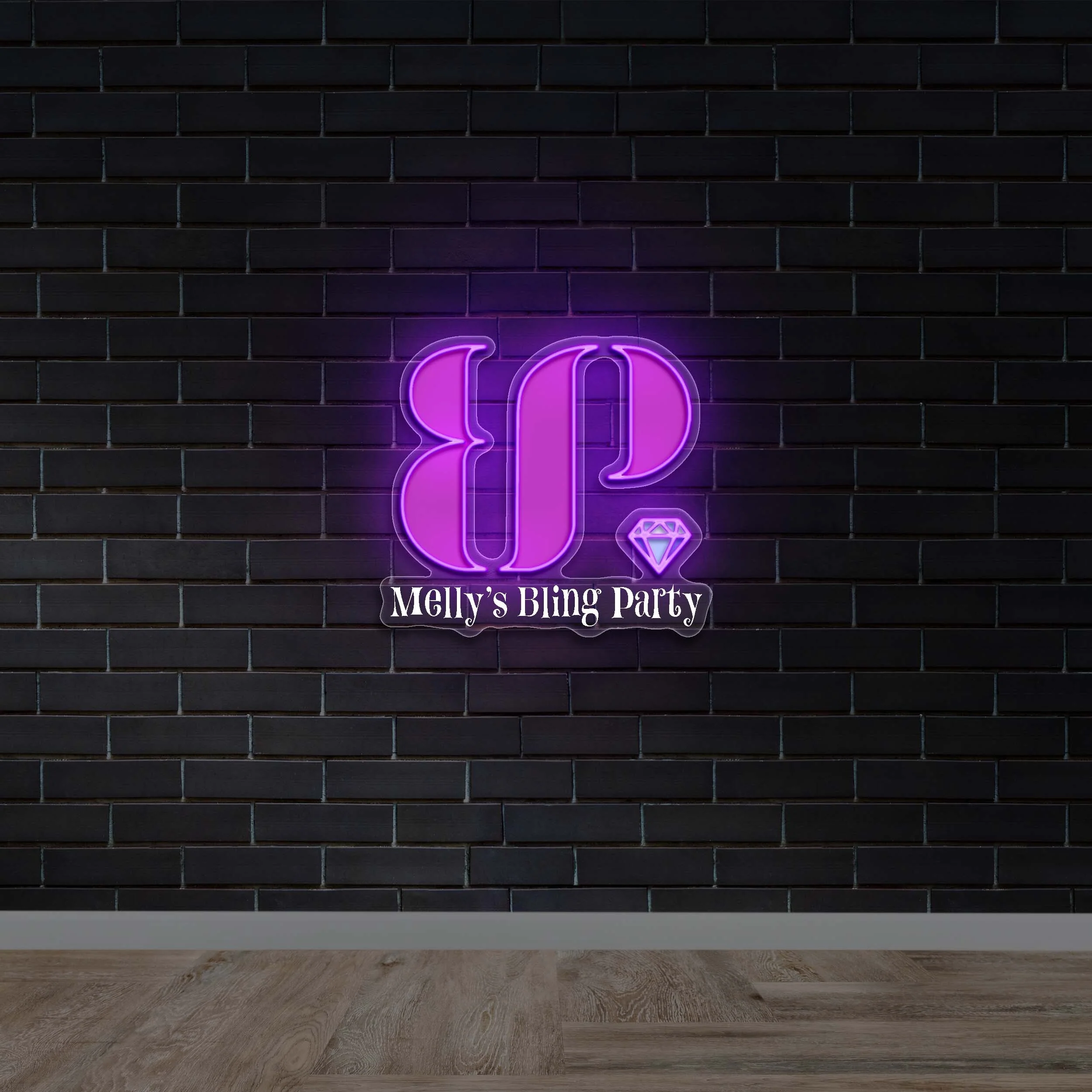 Melly's Bling Party - Premium Neon Artwork