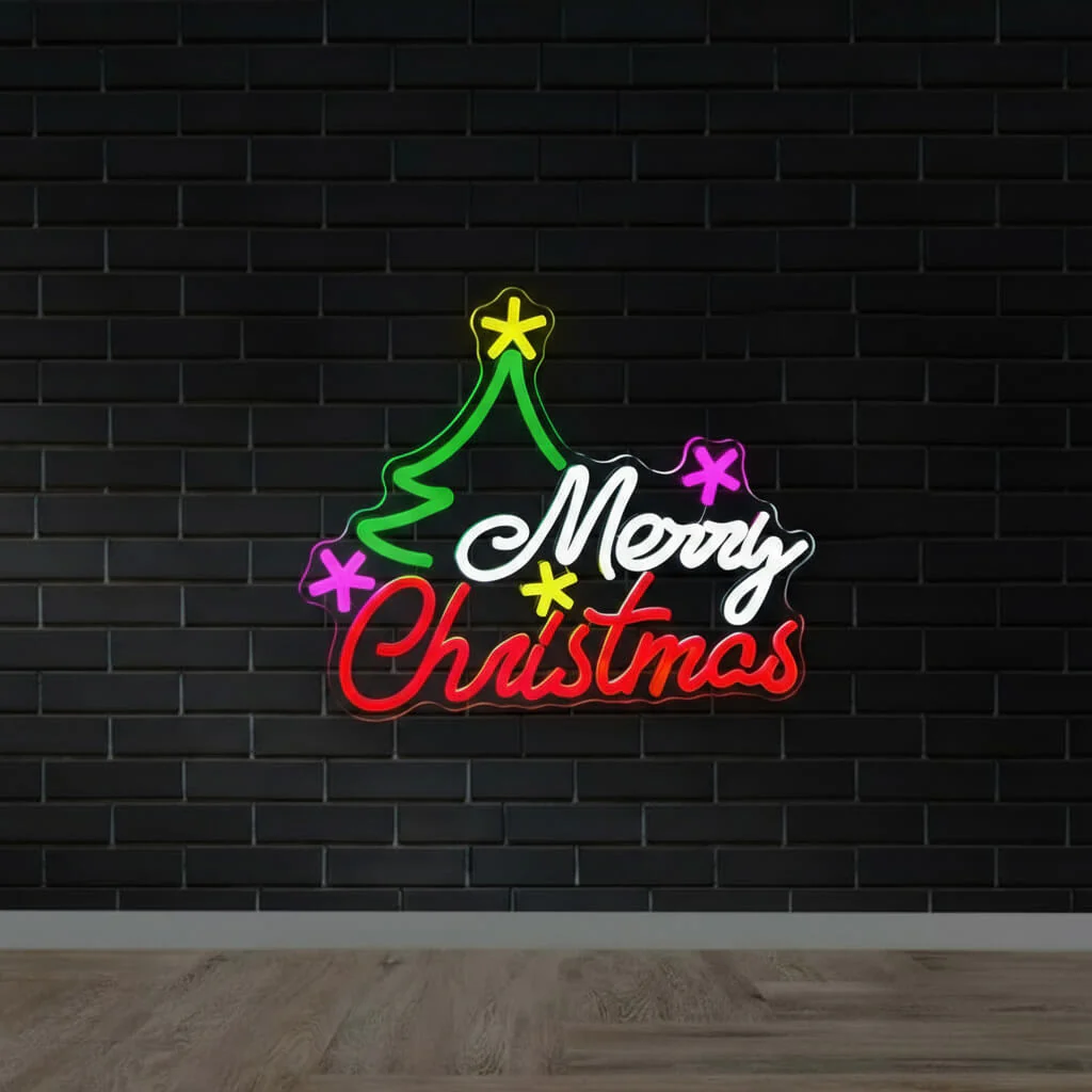 Merry Christmas Events Decor LED Neon Sign - Image 3