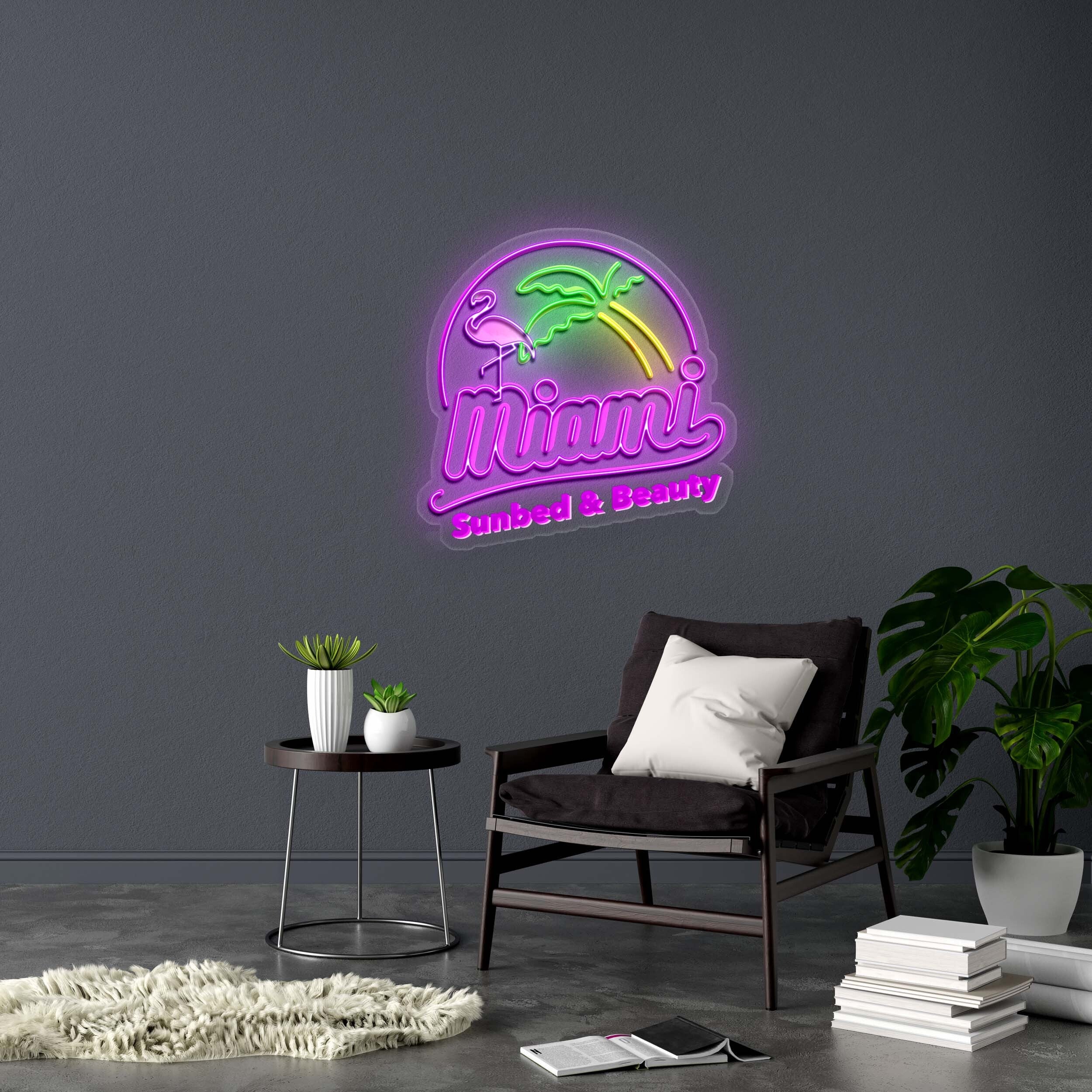Miami Sunbed & Beauty - Premium Neon Artwork