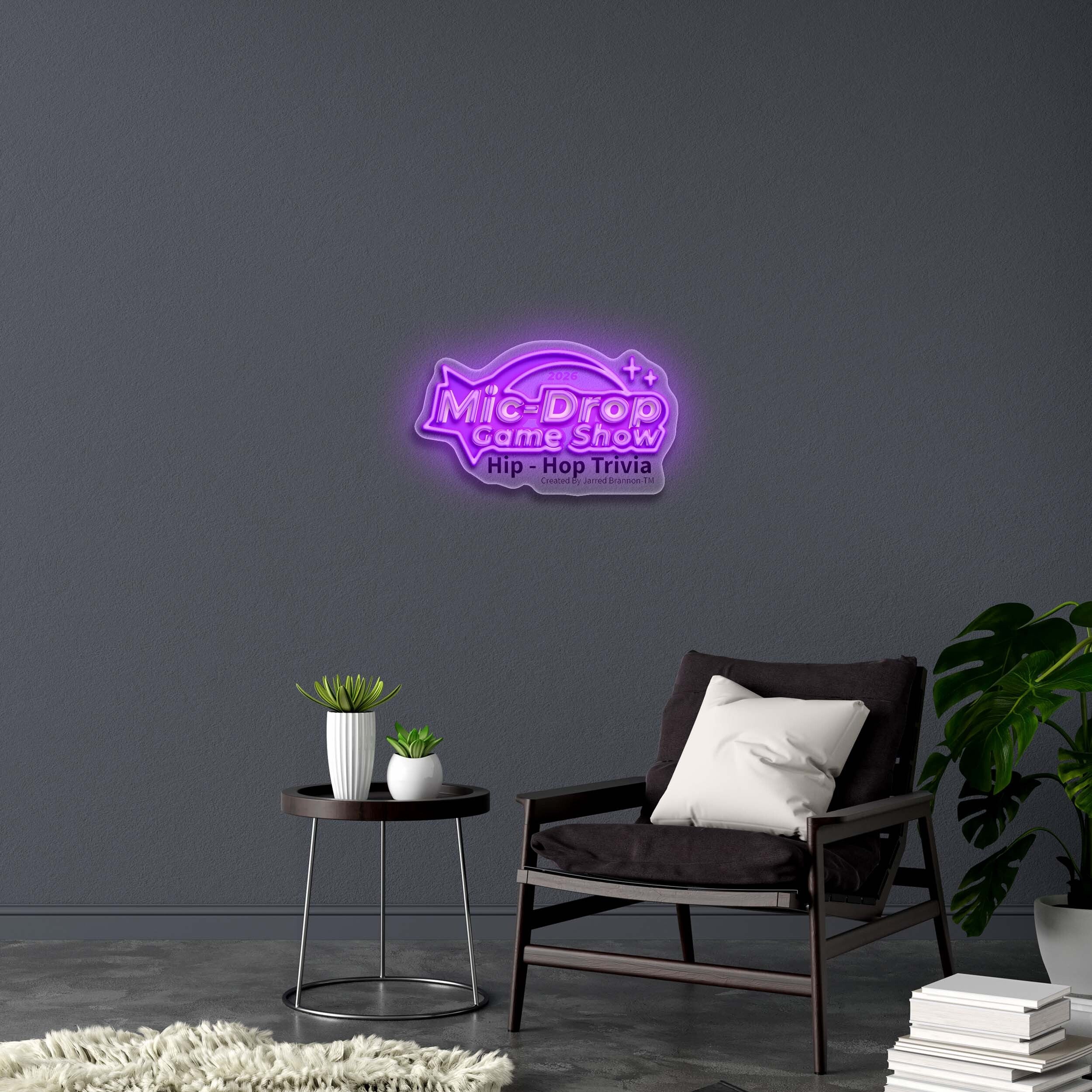 MIC DROP GAME SHOW - Premium Neon Artwork