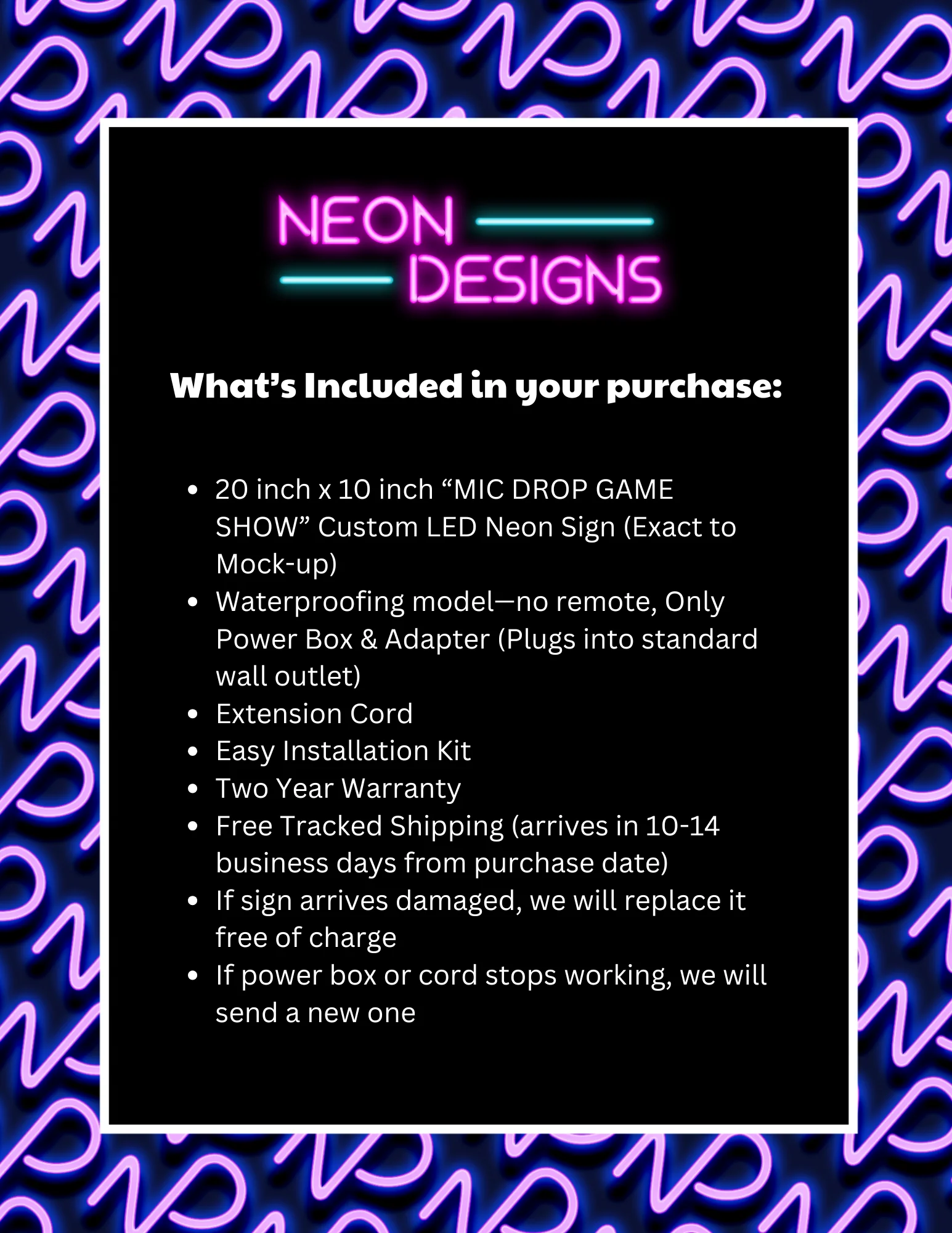 MIC DROP GAME SHOW - Premium Neon Artwork - Image 2