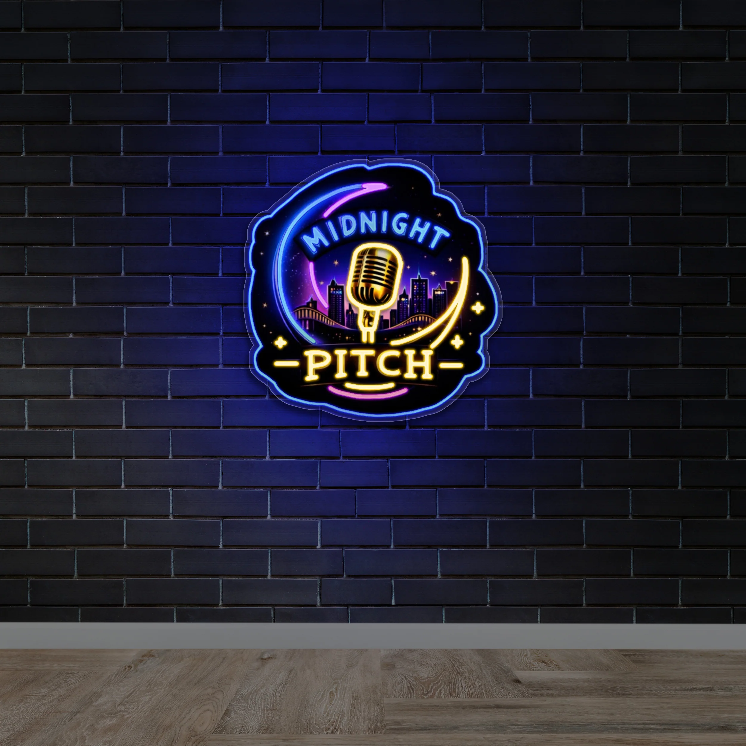 Midnight Pitch - Premium Neon Artwork