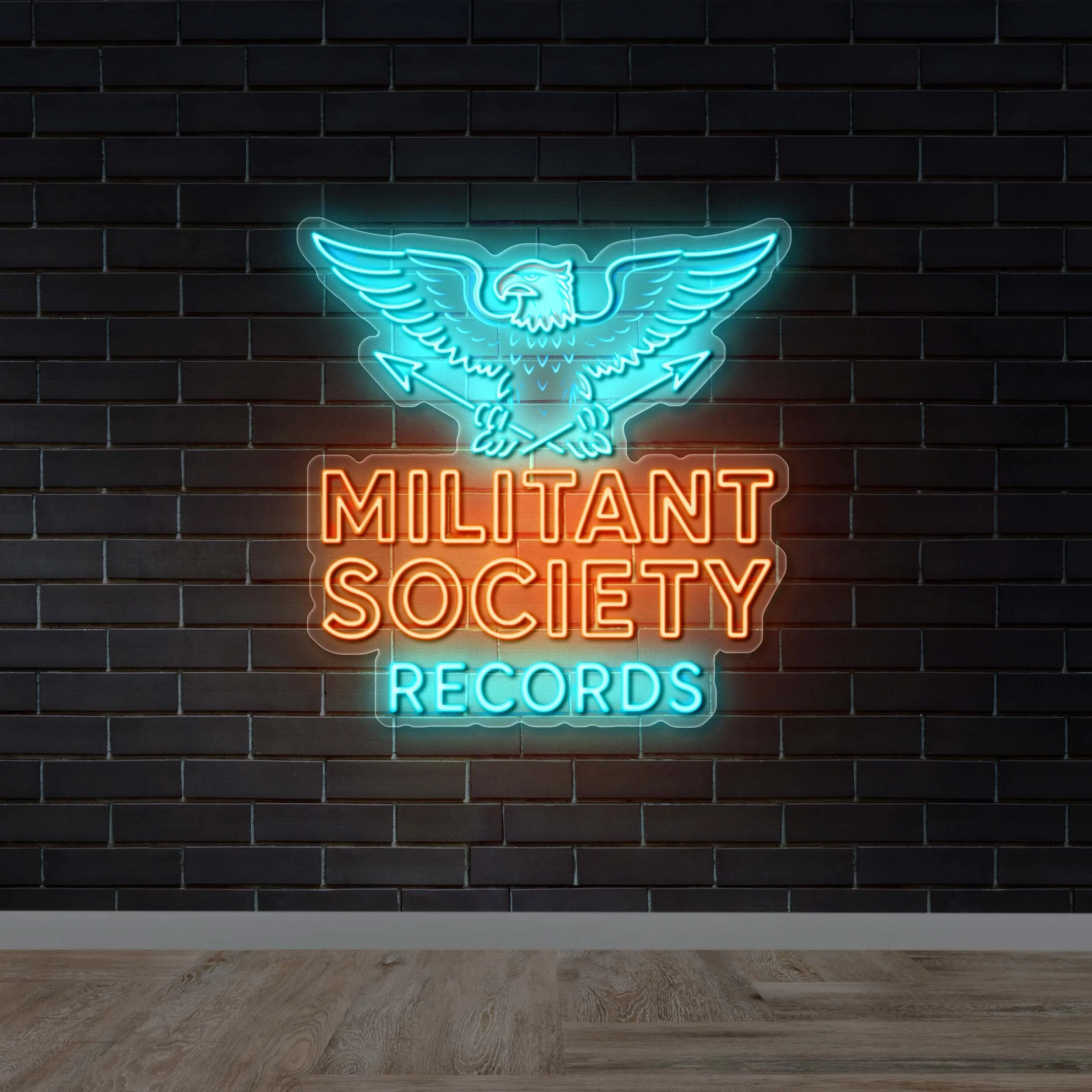 Militant Society Records - Premium Neon Artwork