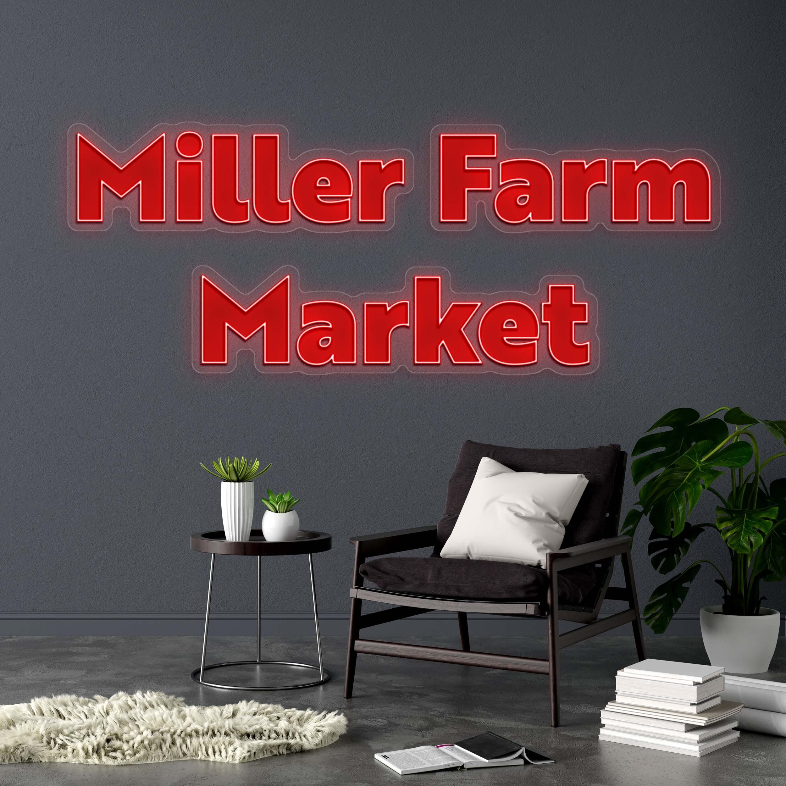Miller Farm Market - Premium Neon Artwork