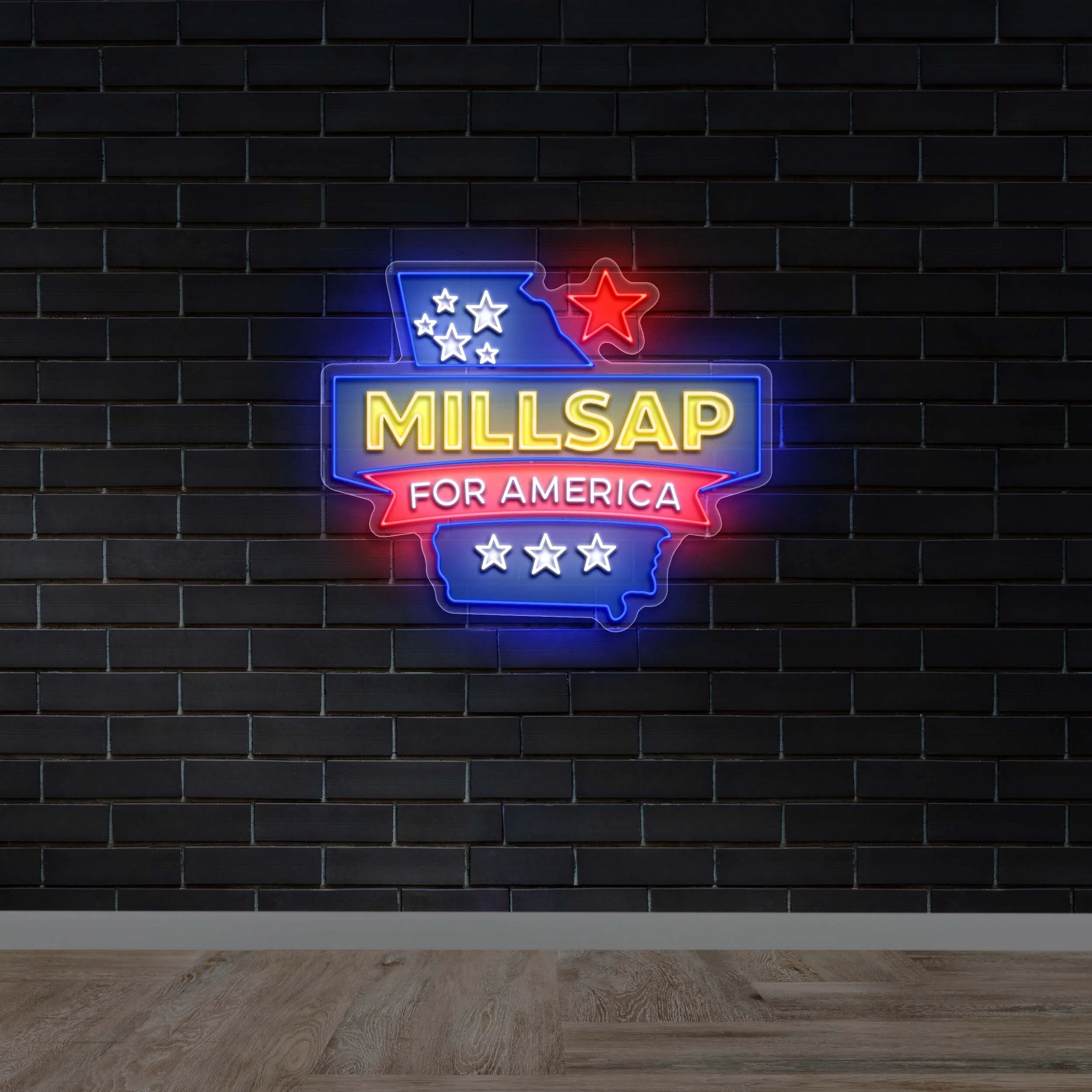 MILLSAP FOR AMERICA - Premium Neon Artwork