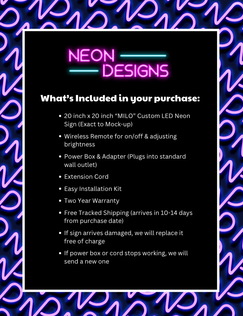 MILO - Premium Neon Artwork - Image 2