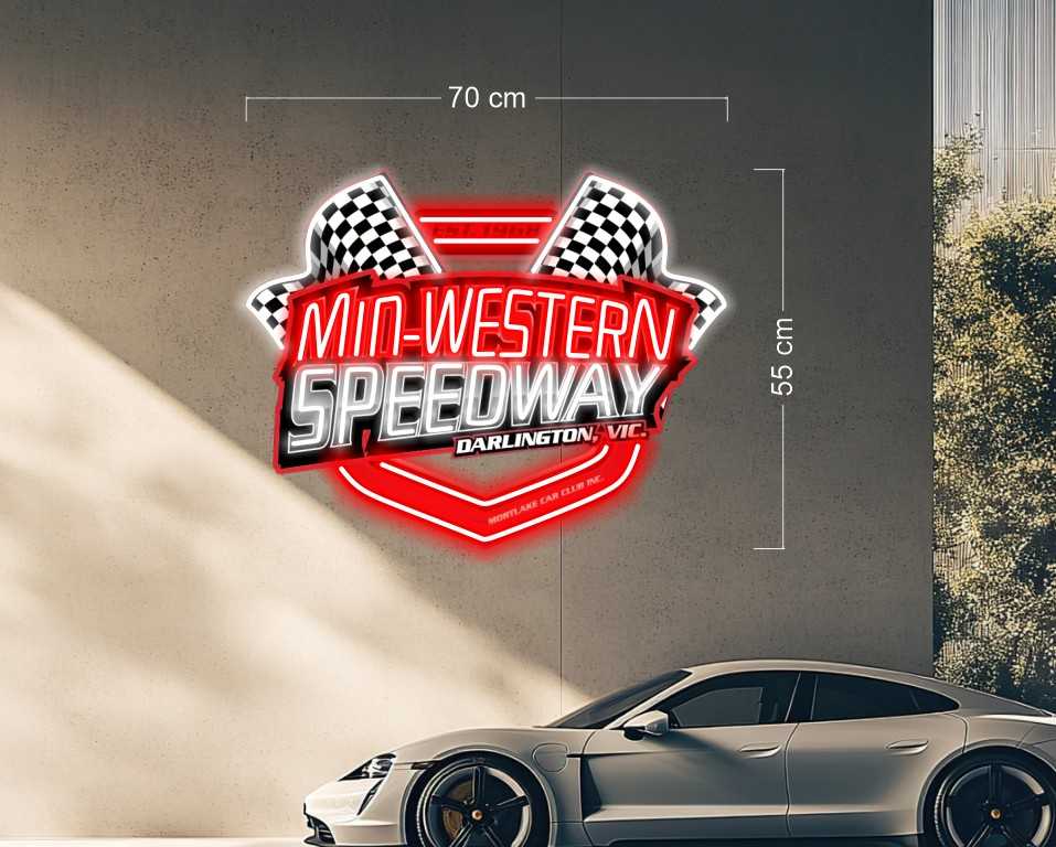MIN-WESTERN SPEEDWAY - Premium Neon Artwork