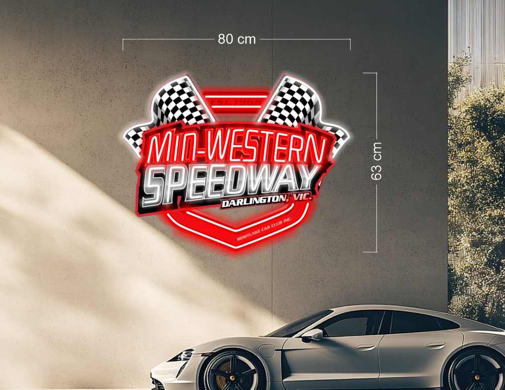 MIN-WESTERN SPEEDWAY - Premium Neon Artwork - Image 2