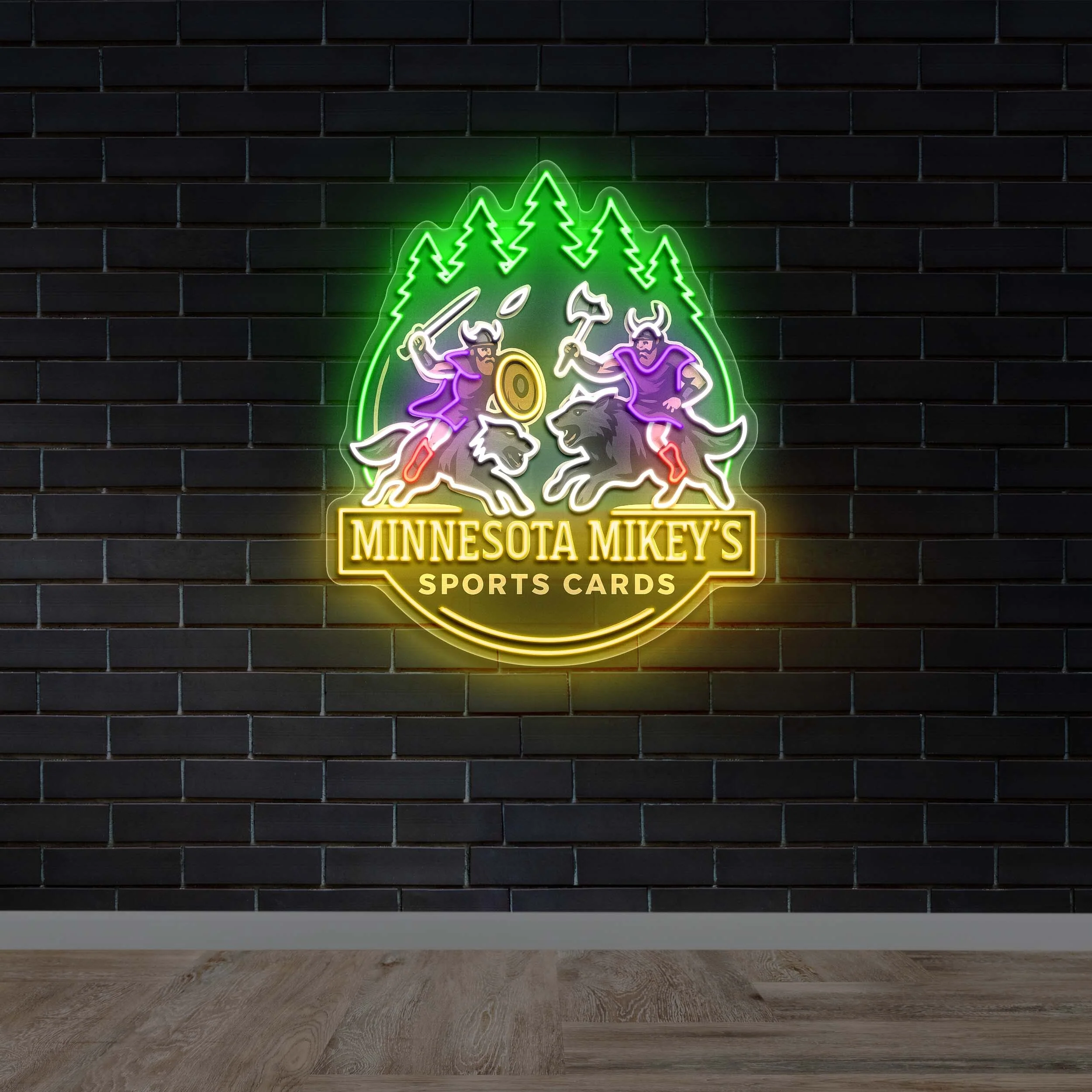 Minnesota Mikey's Sports Cards – Premium Neon Artwork