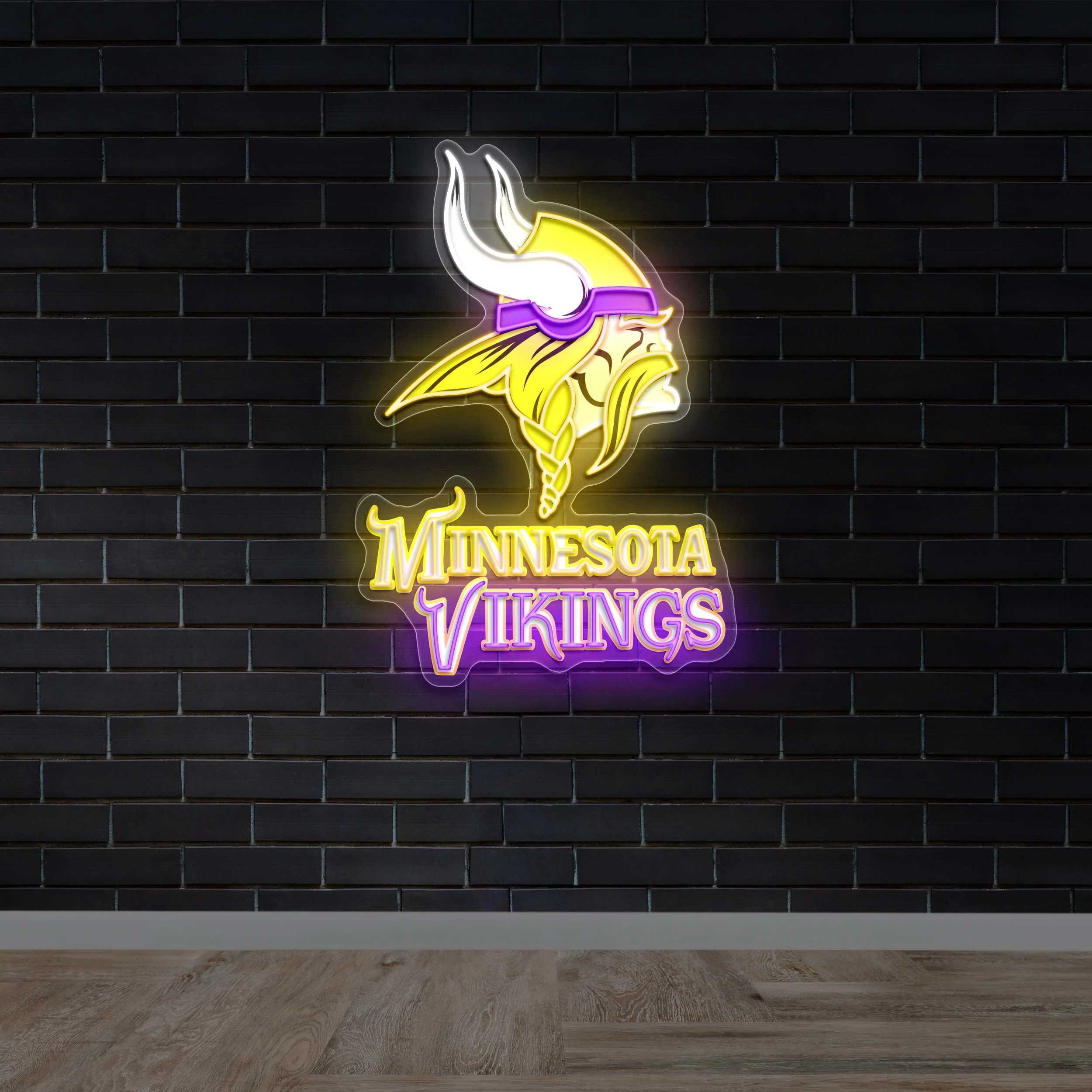 Minnesota Vikings Logo (with team name) – Premium Neon Artwork