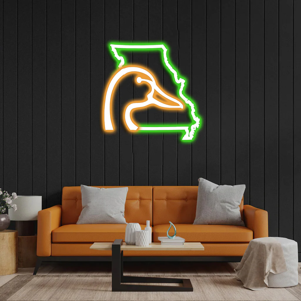 Missouri Duck - Premium Neon Artwork