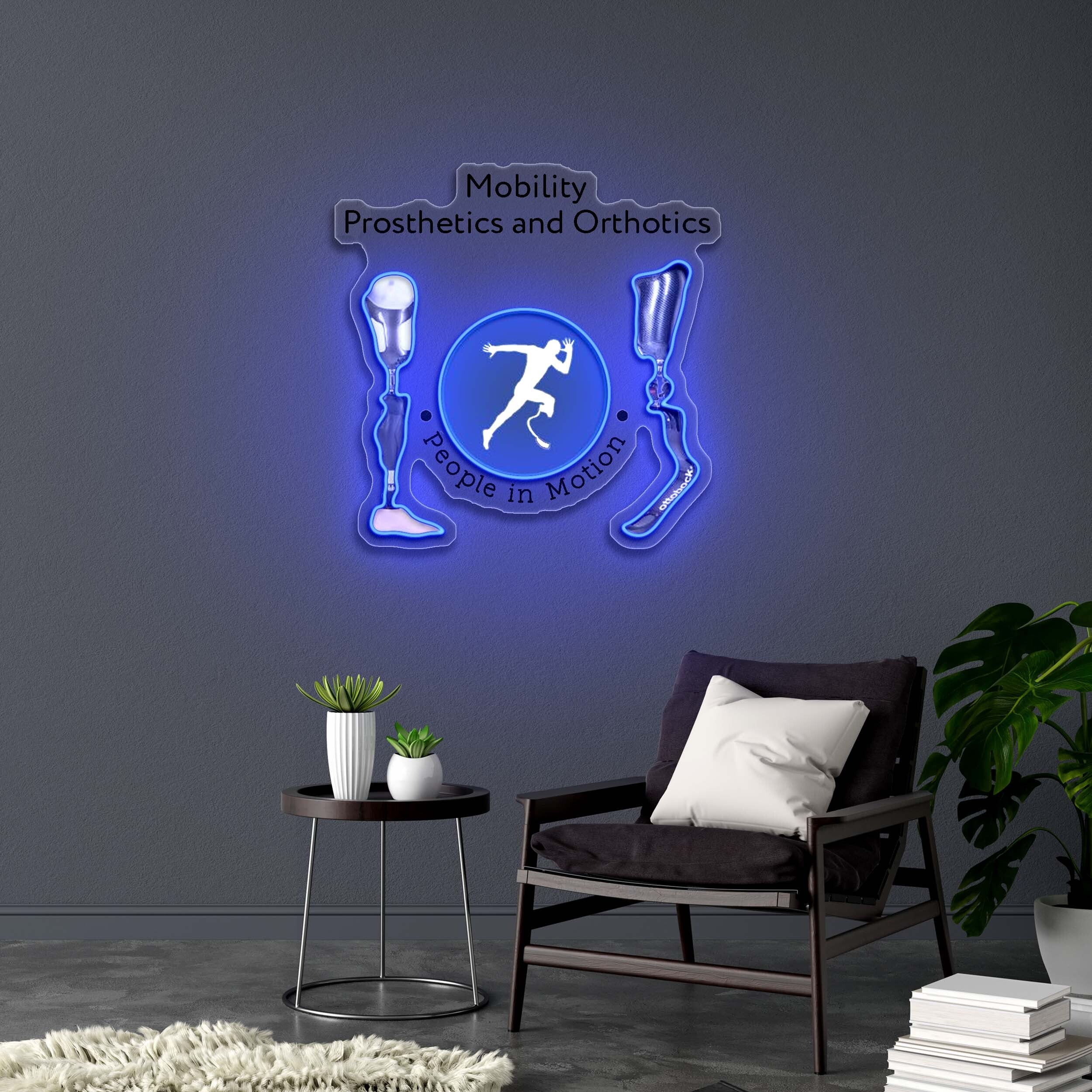 Mobility Prosthetic and Orthotic - Premium Neon Artwork