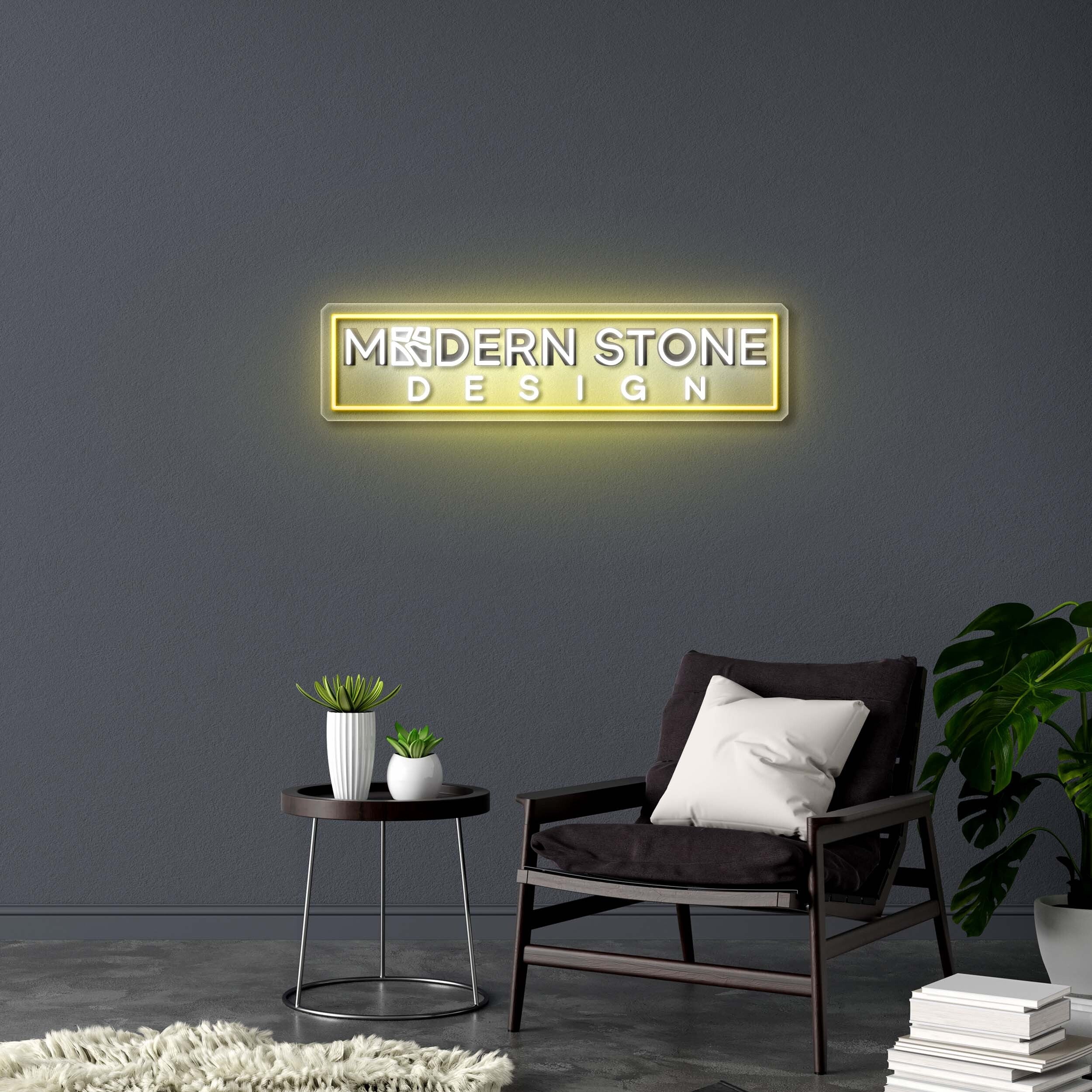 MODERN STONE DESIGN - Premium Neon Artwork