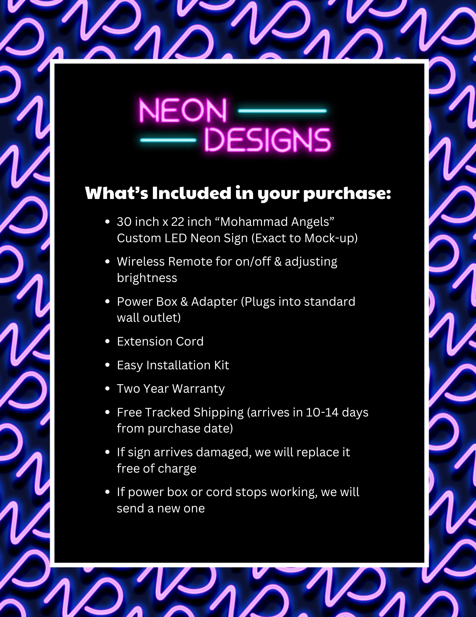 Muhammad Angels - Premium Neon Artwork - Image 2