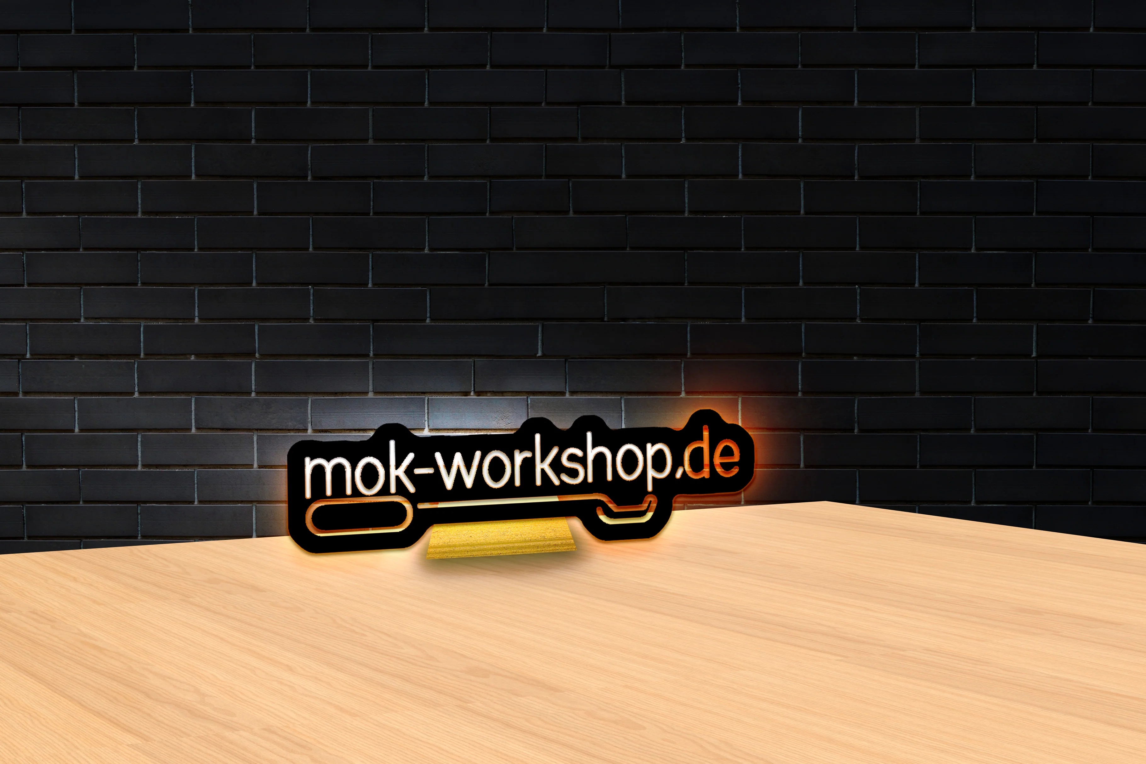 mok-workshop.de (backlit version) - Premium Neon Artwork