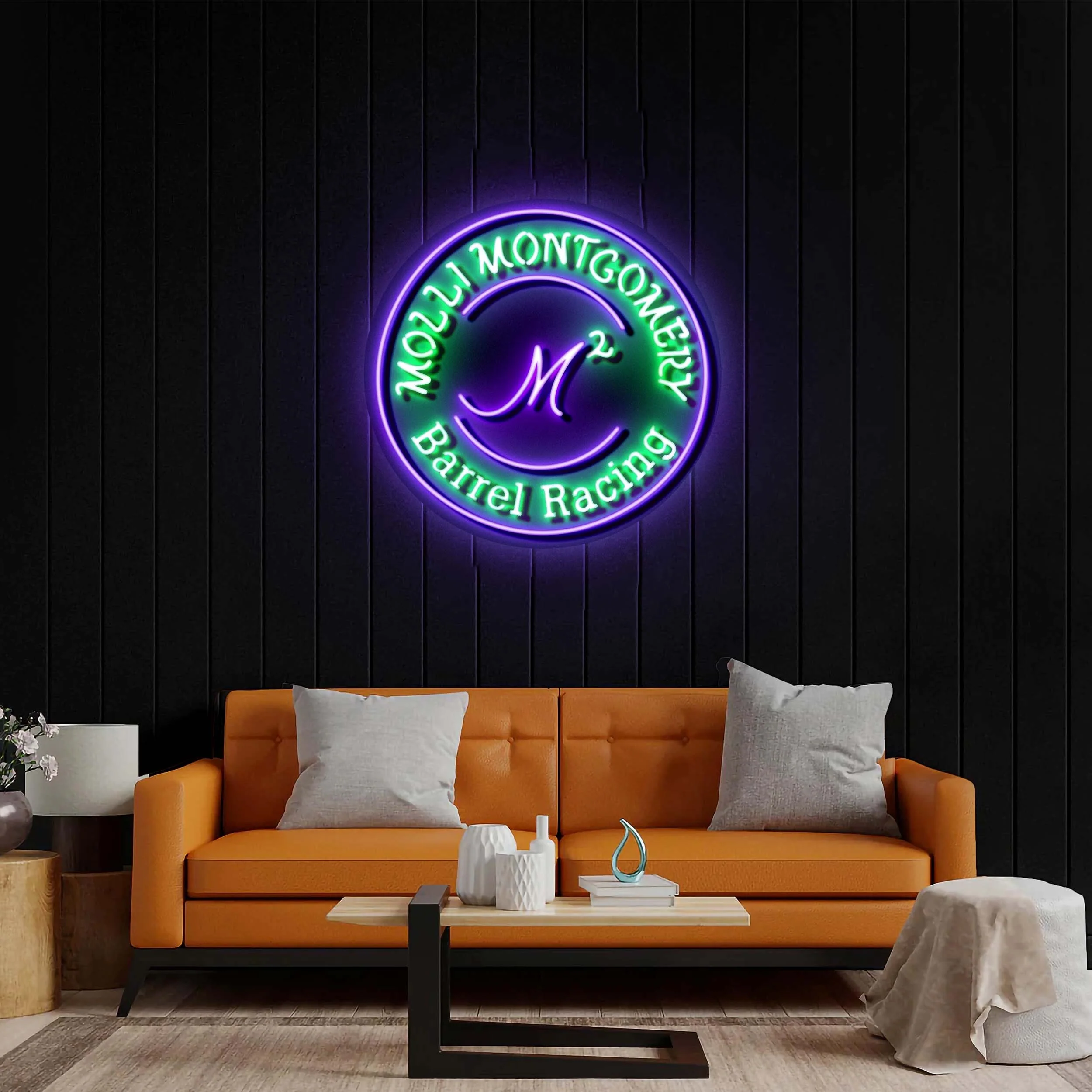 MOLLI MONTGOMERY BARREL RACING - Premium Neon Artwork