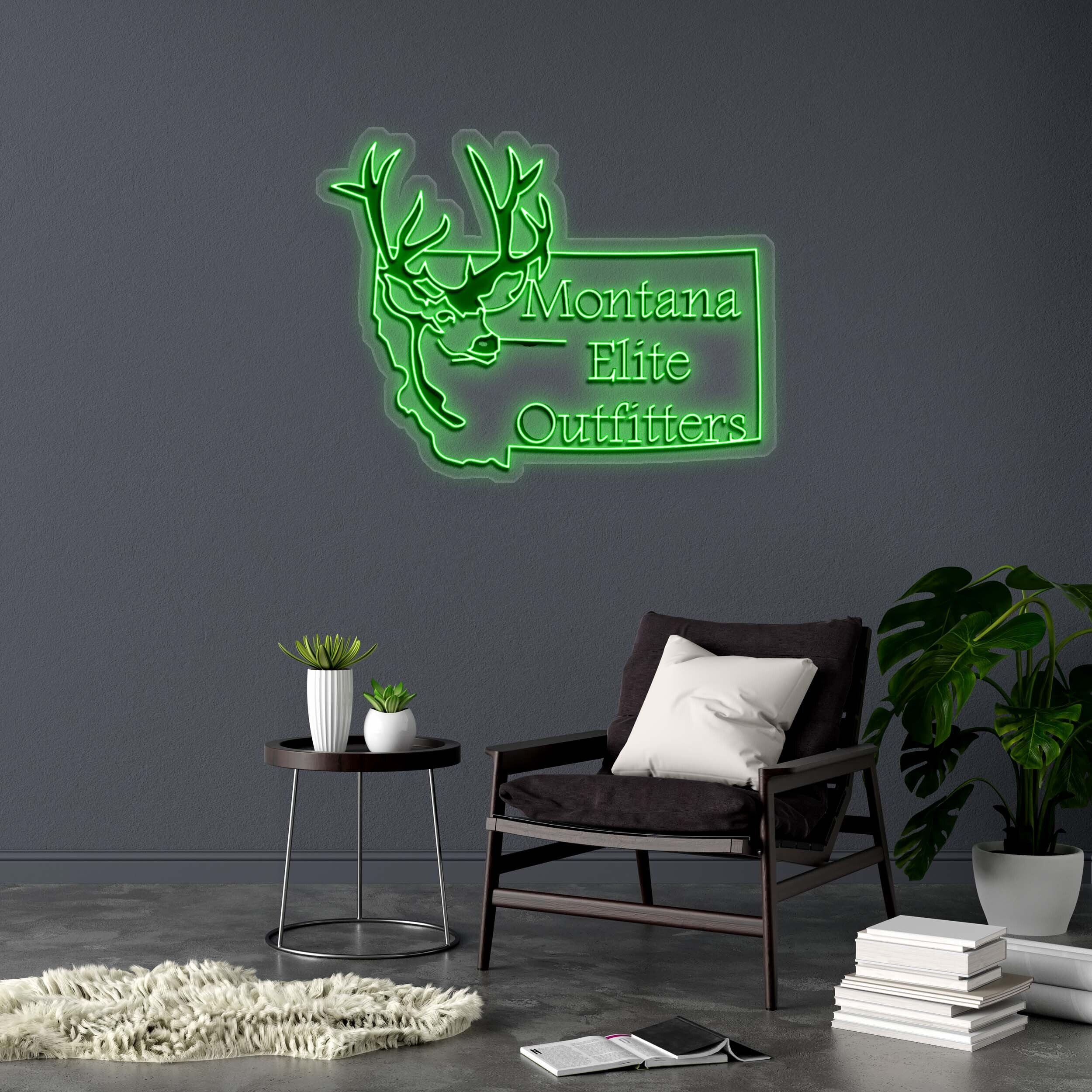 Montana Elite Outfitters - Premium Neon Artwork