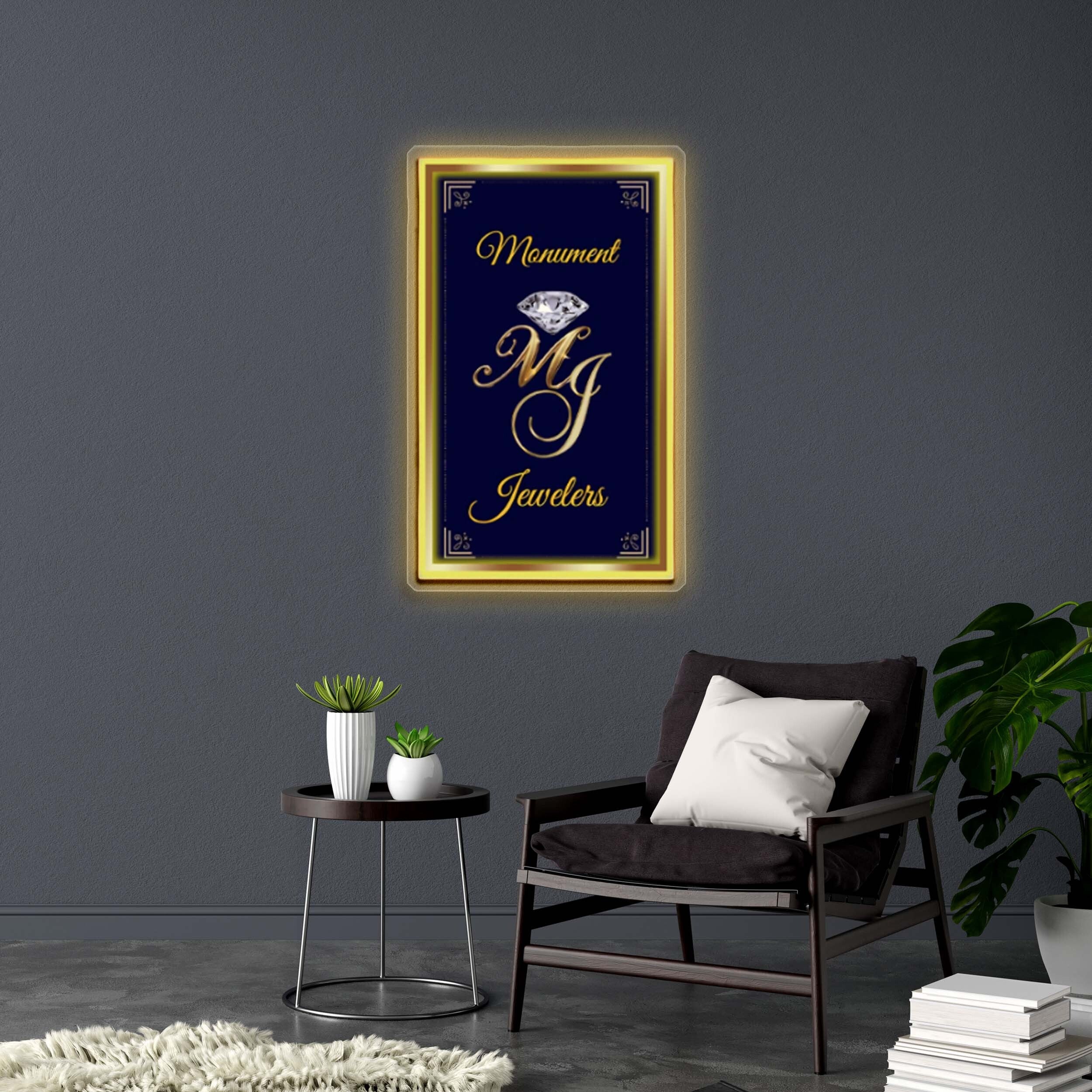 Monument MJ Jewelers - Premium Neon Artwork