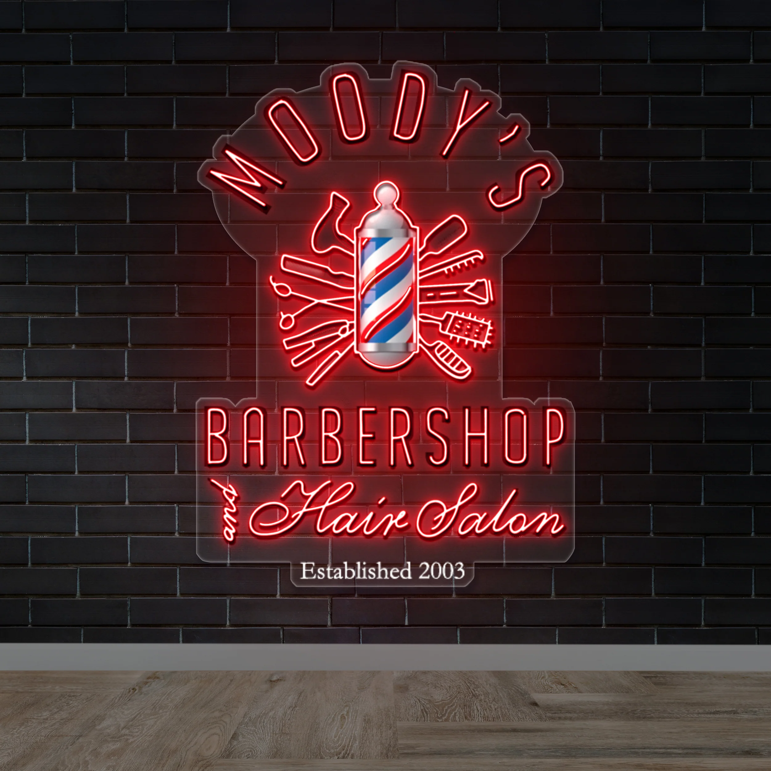 MOODY'S BARBERSHOP - Premium Neon Artwork