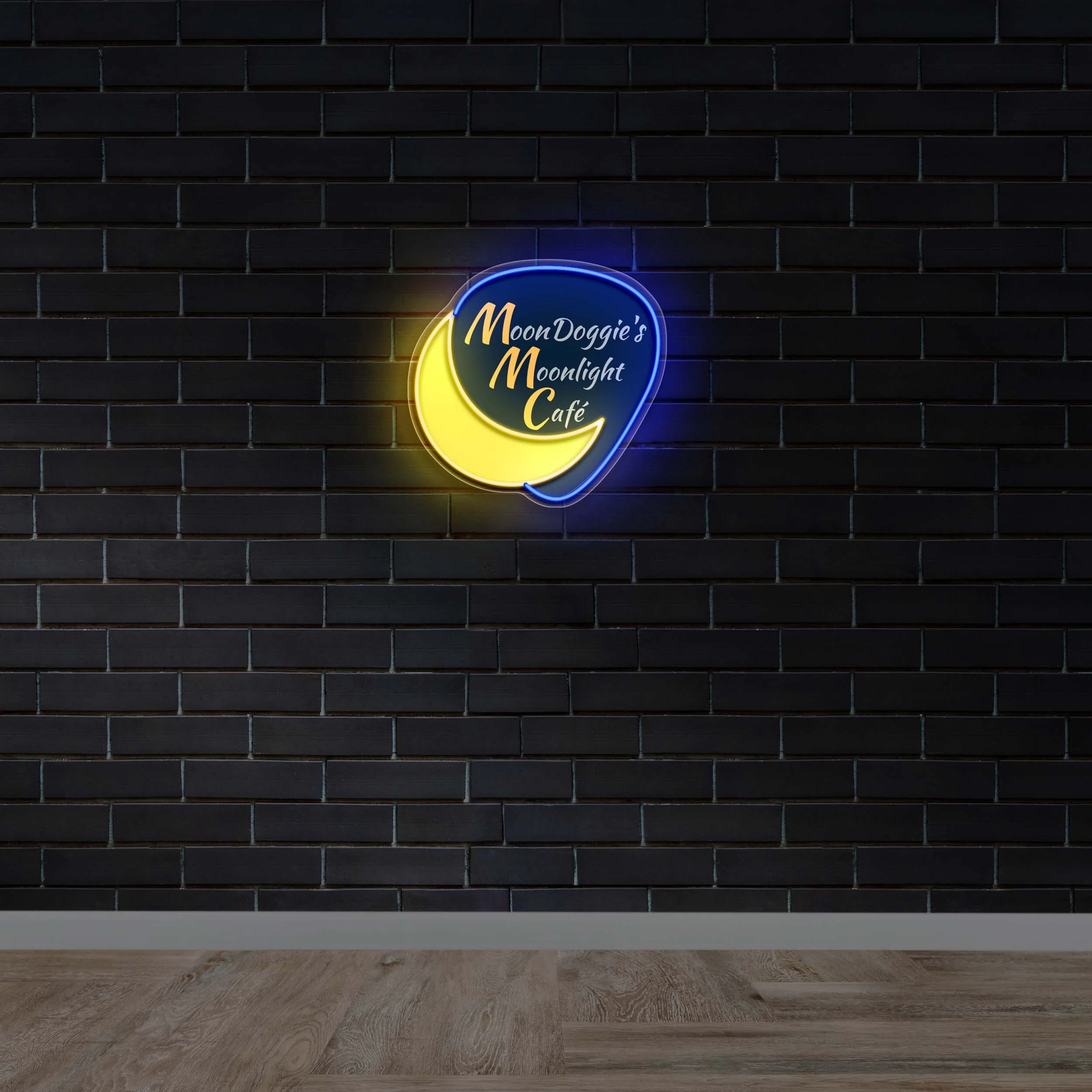 Moon Doggie's Front & Back-lit -Premium Neon Artwork