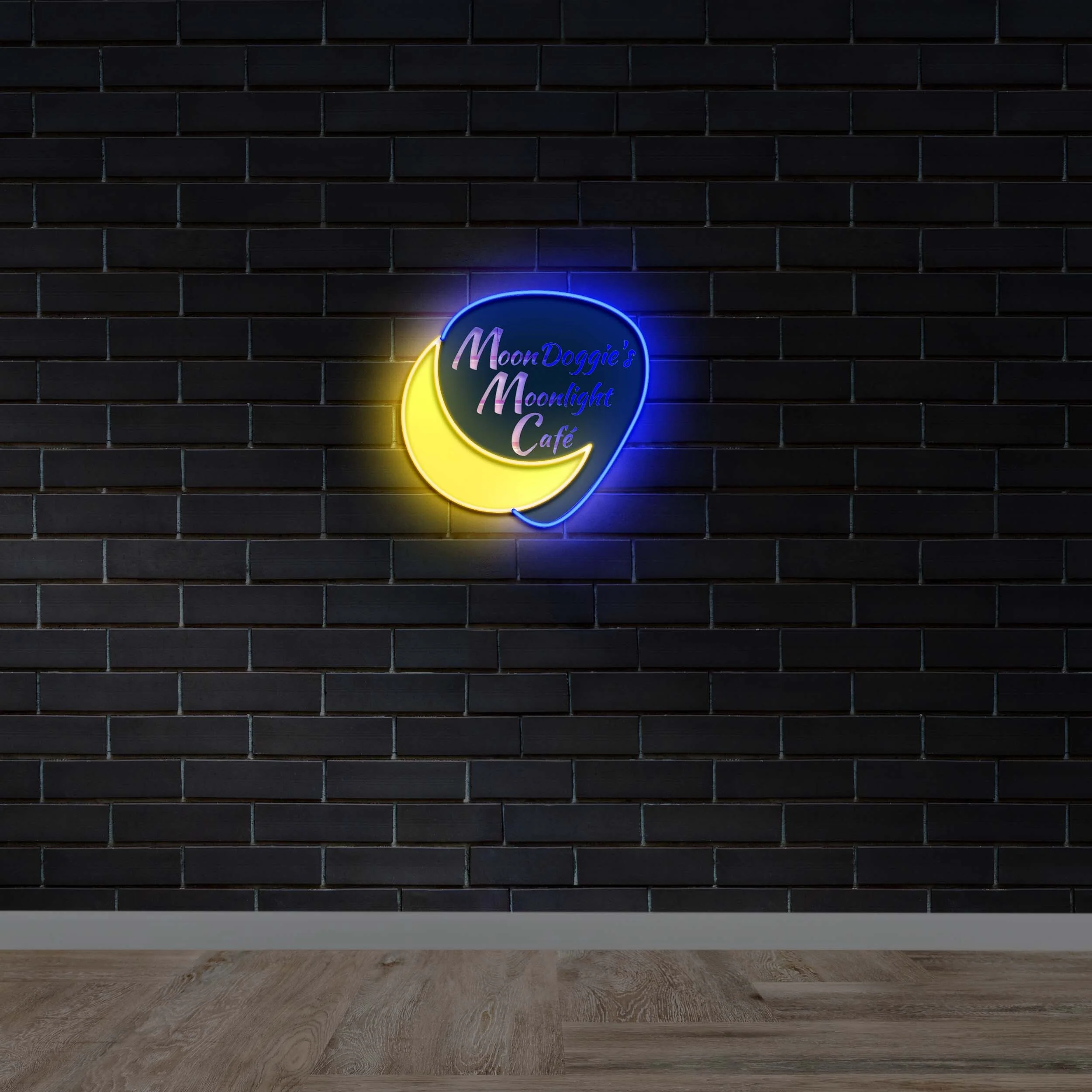 Moon Doggie's Front-lit - Premium Neon Artwork