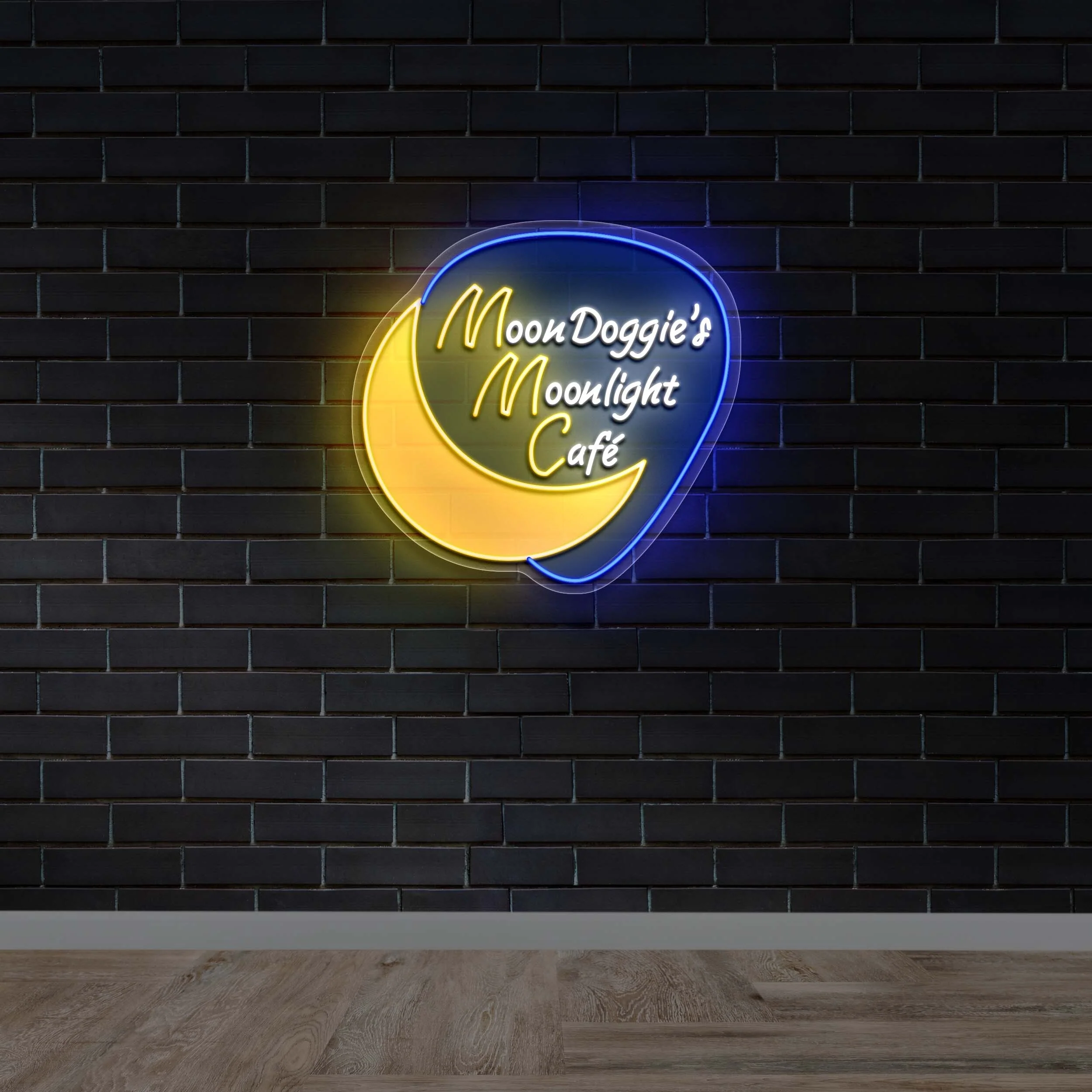 Moon Doggie’s Moonlight Cafe - Premium Neon Artwork