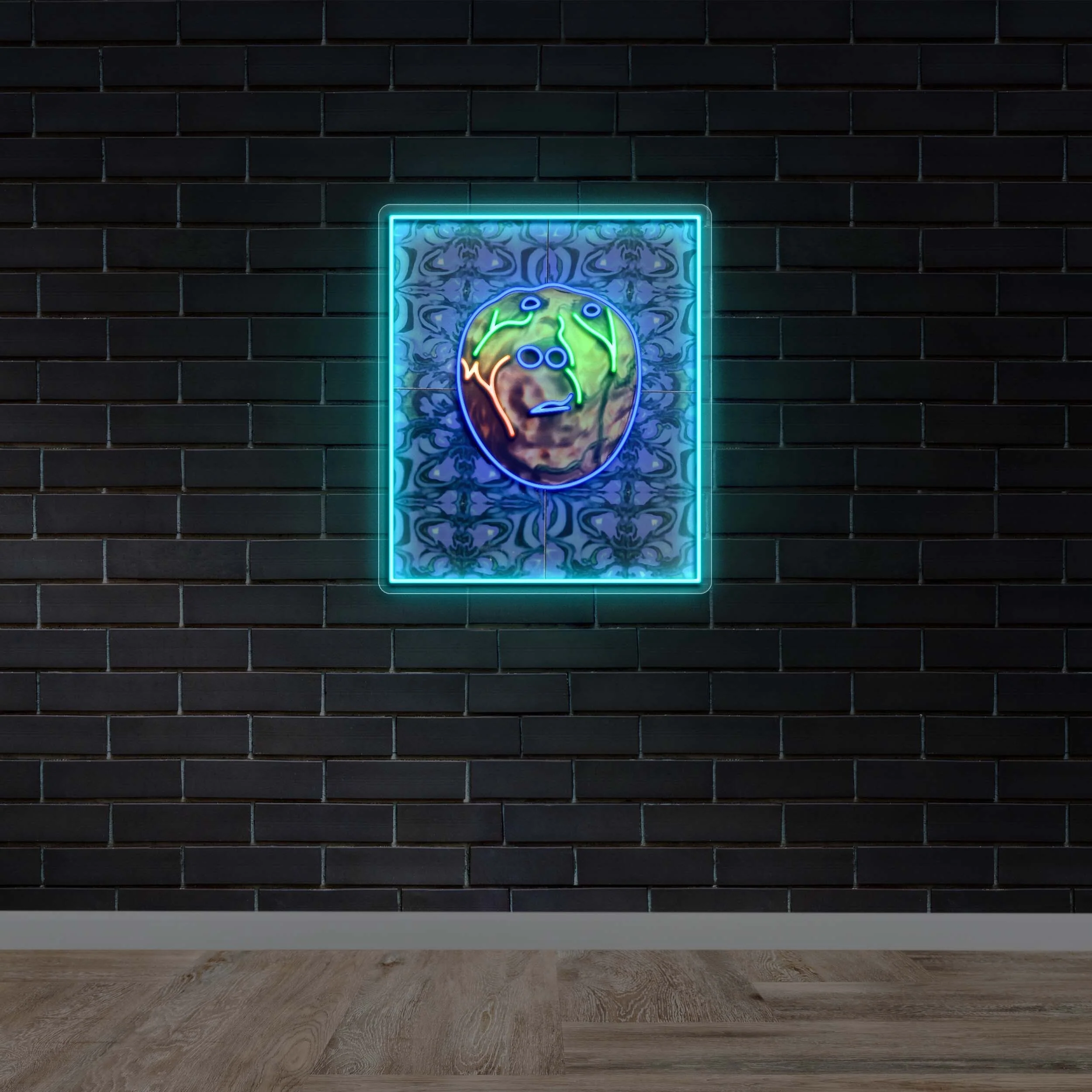 Moon Face - Premium Neon Artwork