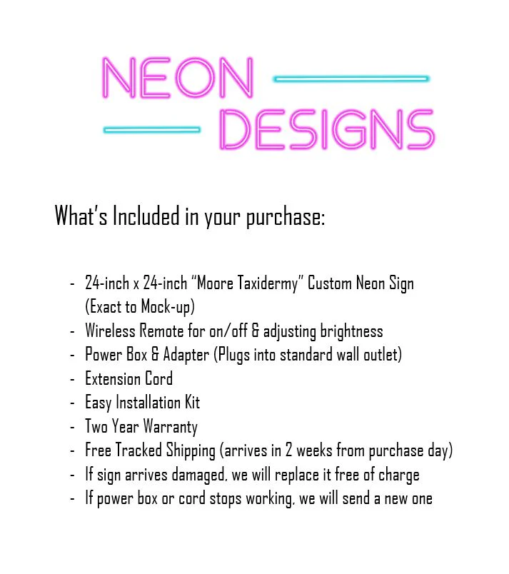 Moore Taxidermy - Premium Neon Artwork - Image 2