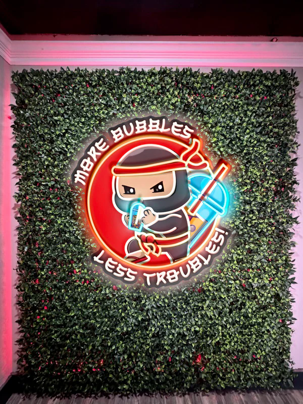 More Bubbles Less Troubles – Premium Neon Artwork
