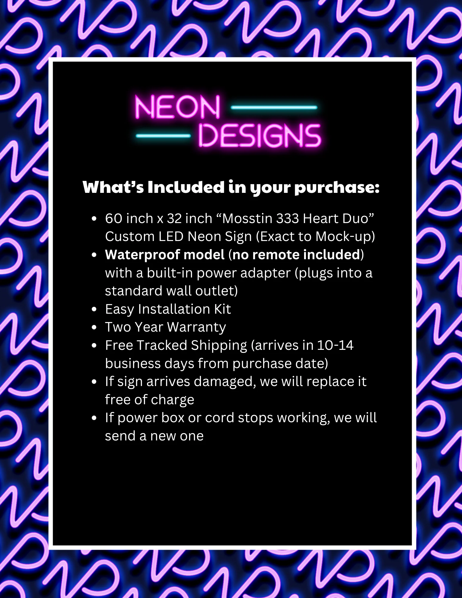 Mosstin 333 Heart Duo - Premium Neon Artwork - Image 3
