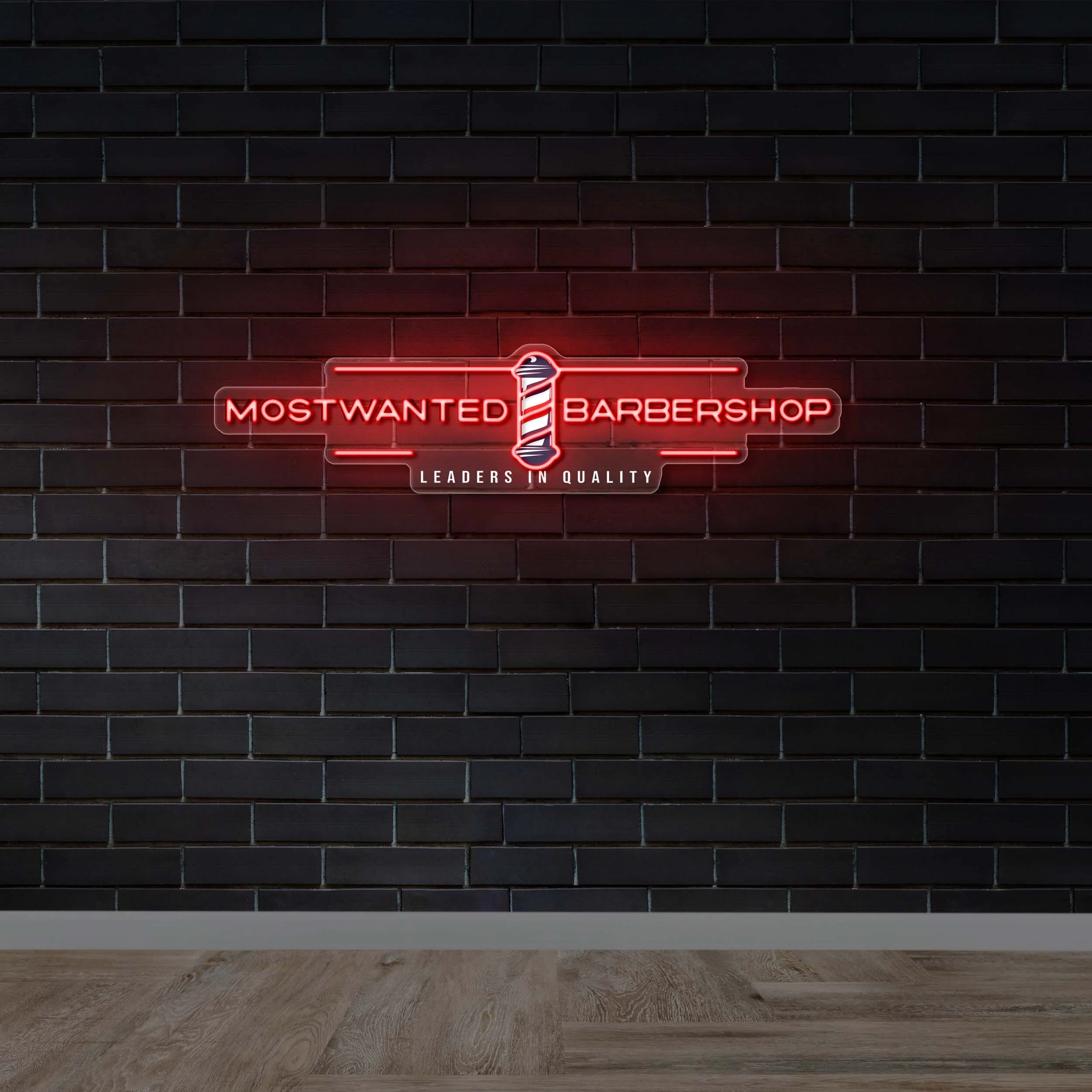 MOST WANTED BARBERSHOP - Premium Neon Artwork